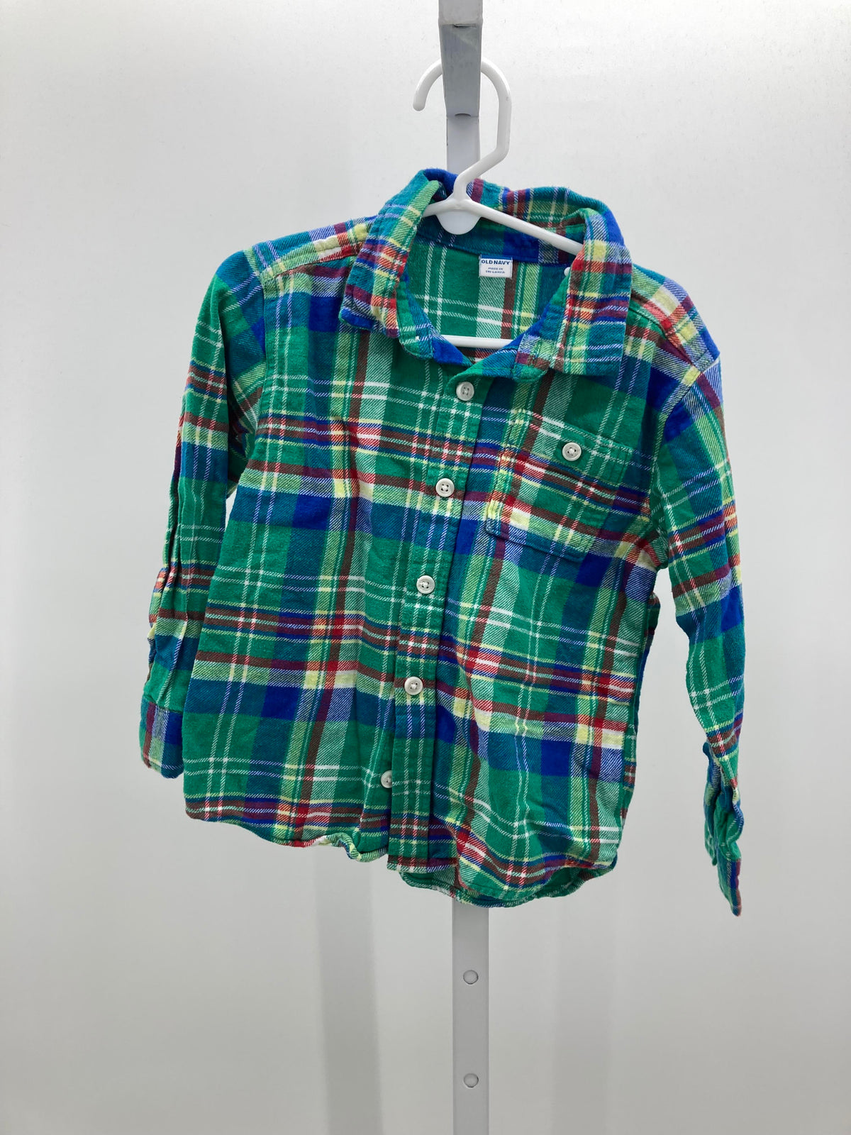 PLAID BTN DOWN
