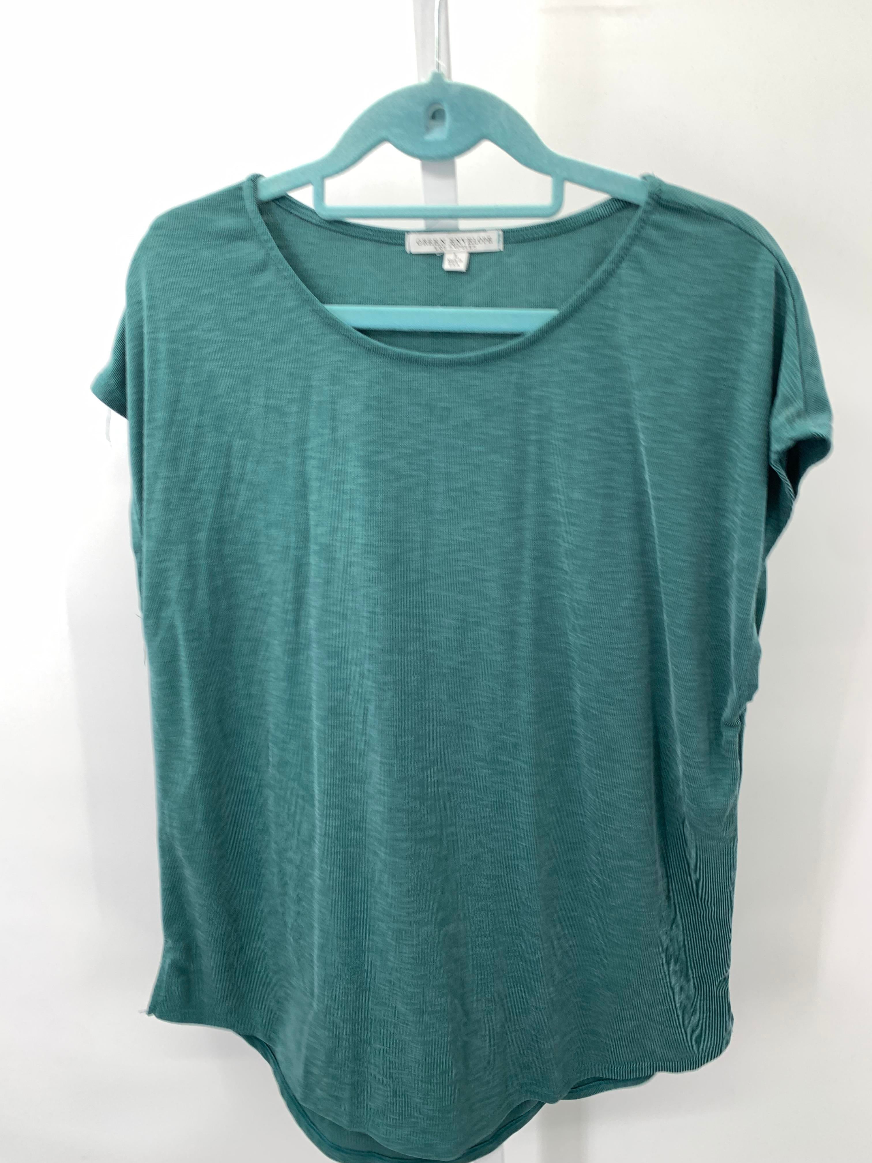 Green Envelope Size Large Misses Short Sleeve Shirt