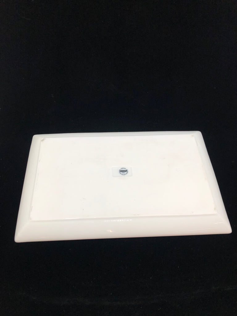 WHITE PORCELAIN SERVING PLATTER.