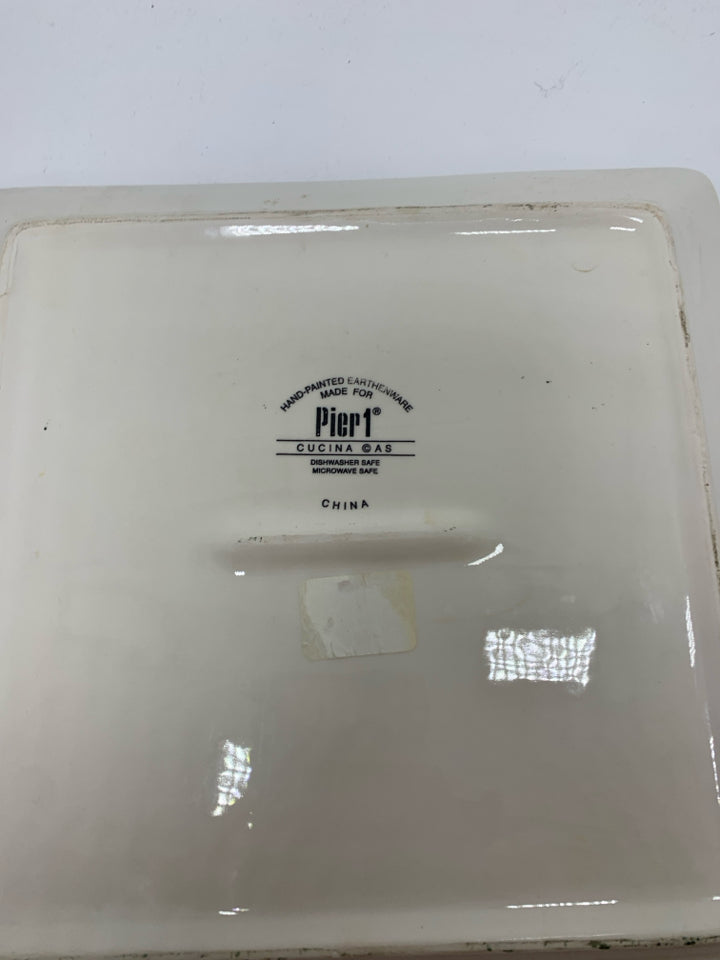 SQUARE ANTIPASTO SERVING PLATTER.