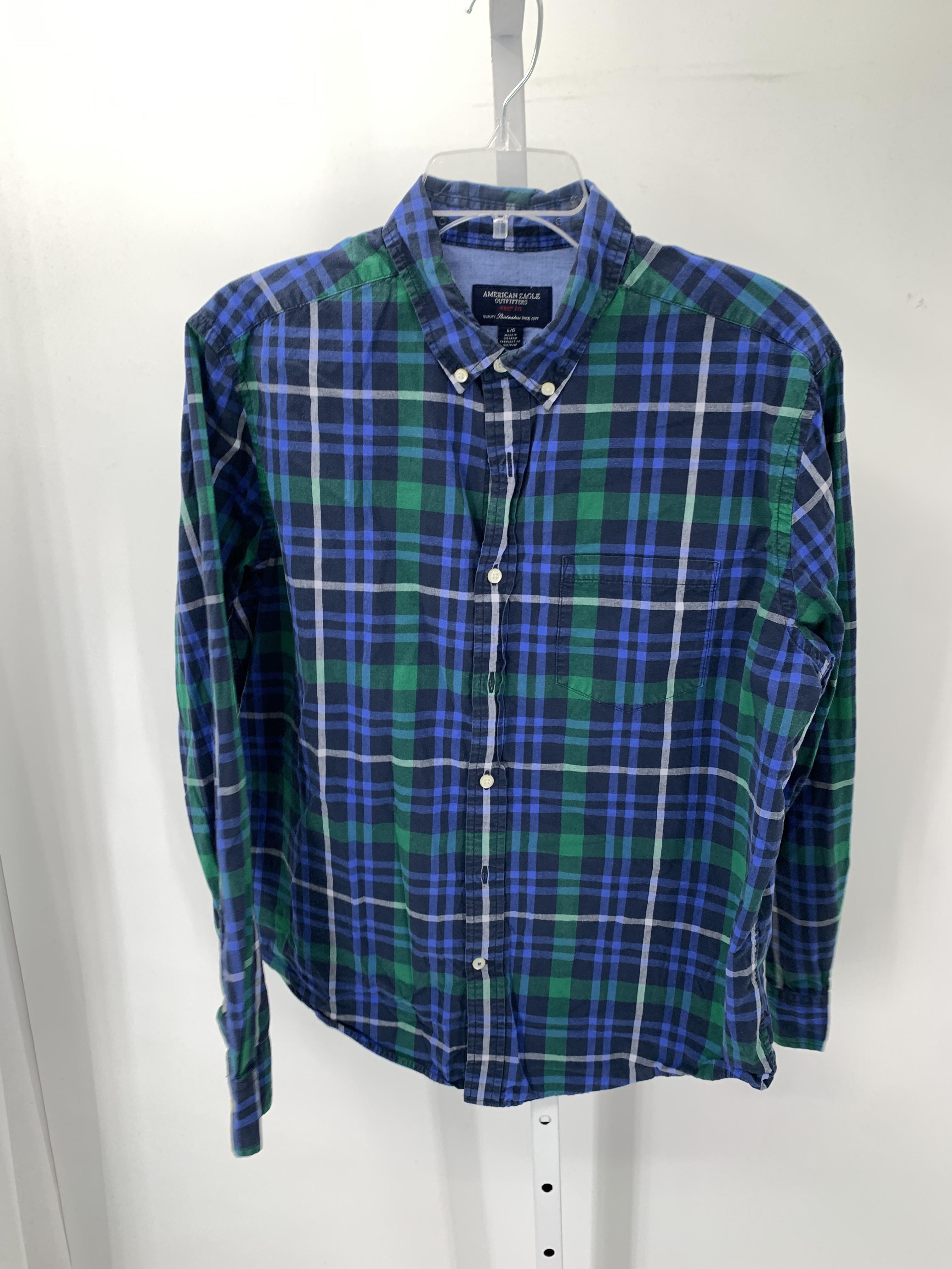 PLAID BTN DOWN