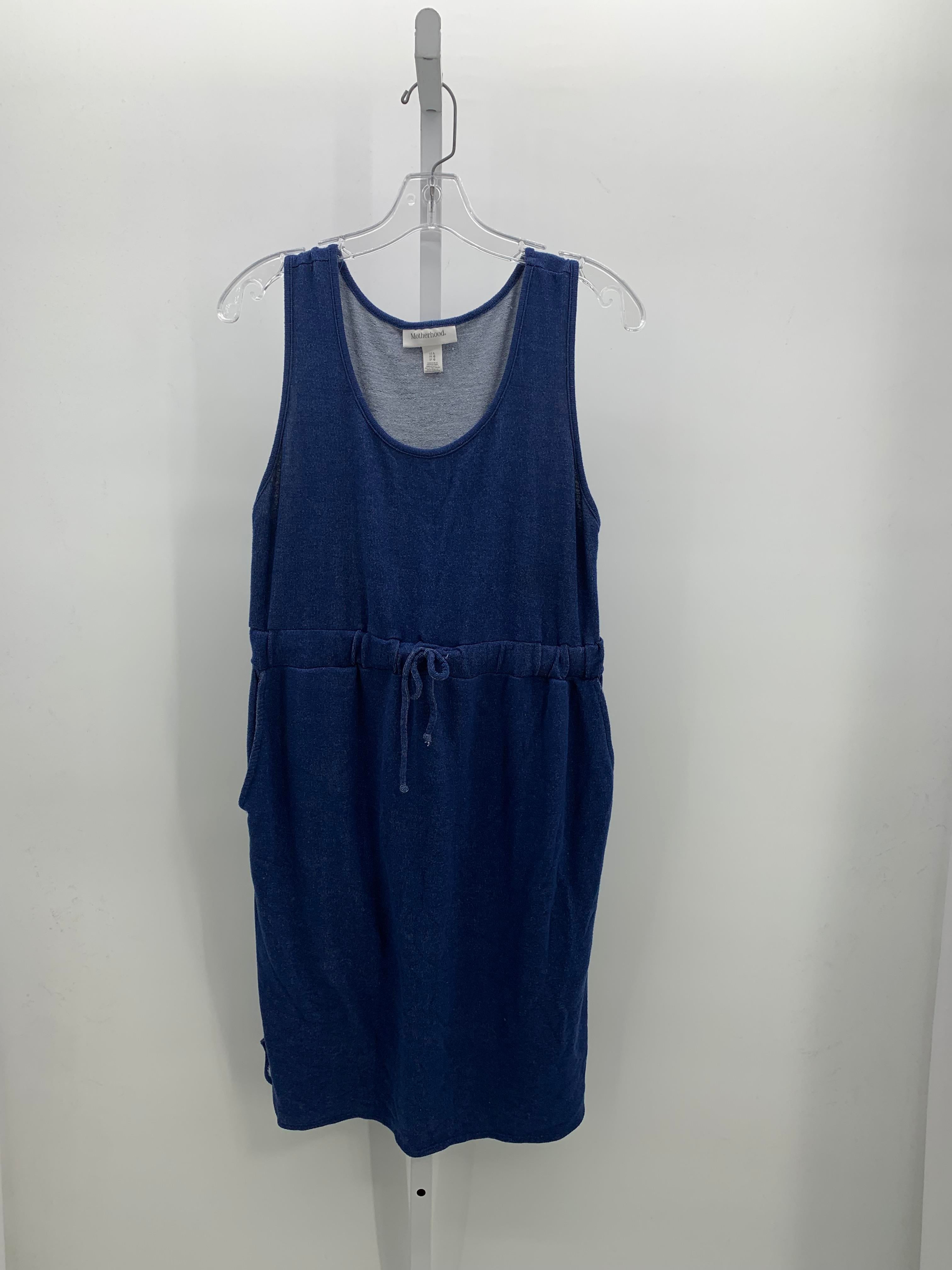 Motherhood Blue Size Large Maternity Sleeveless Dress