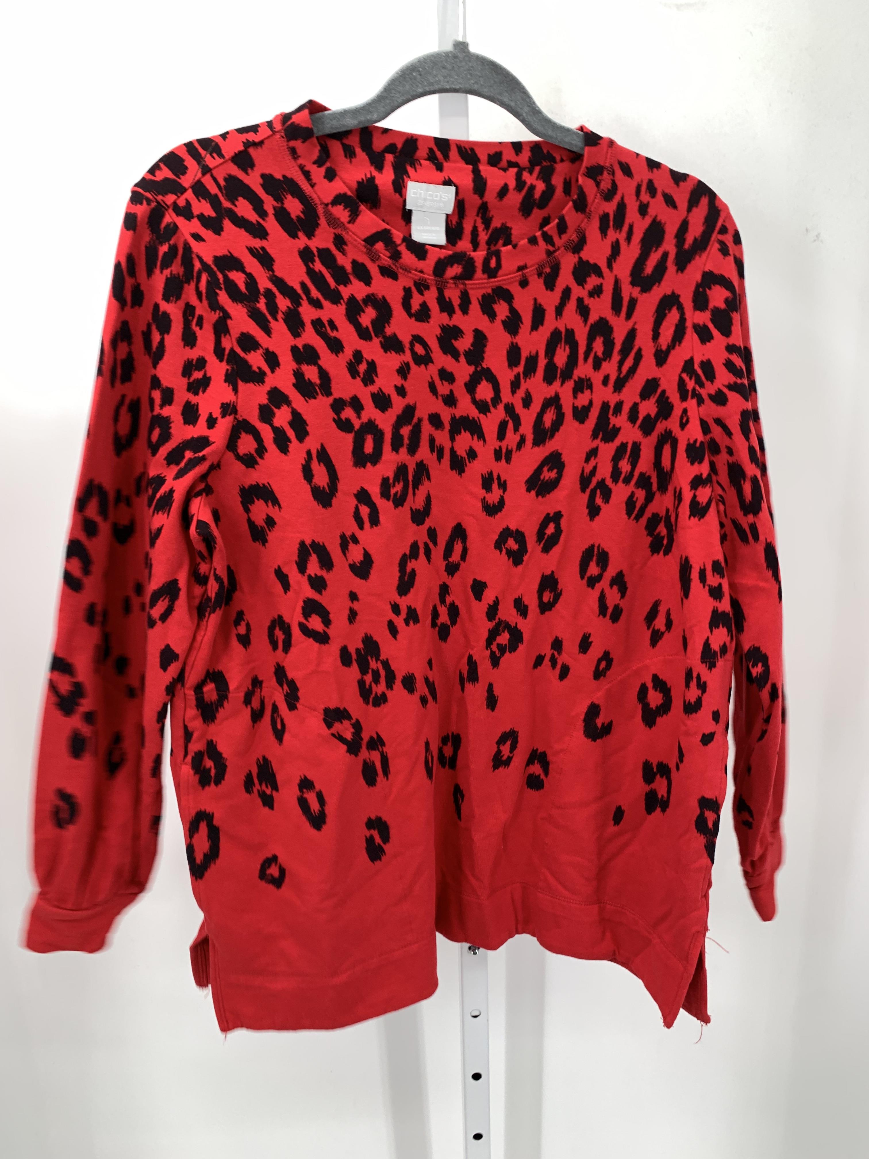 Chico's Size Small Misses Long Sleeve Shirt