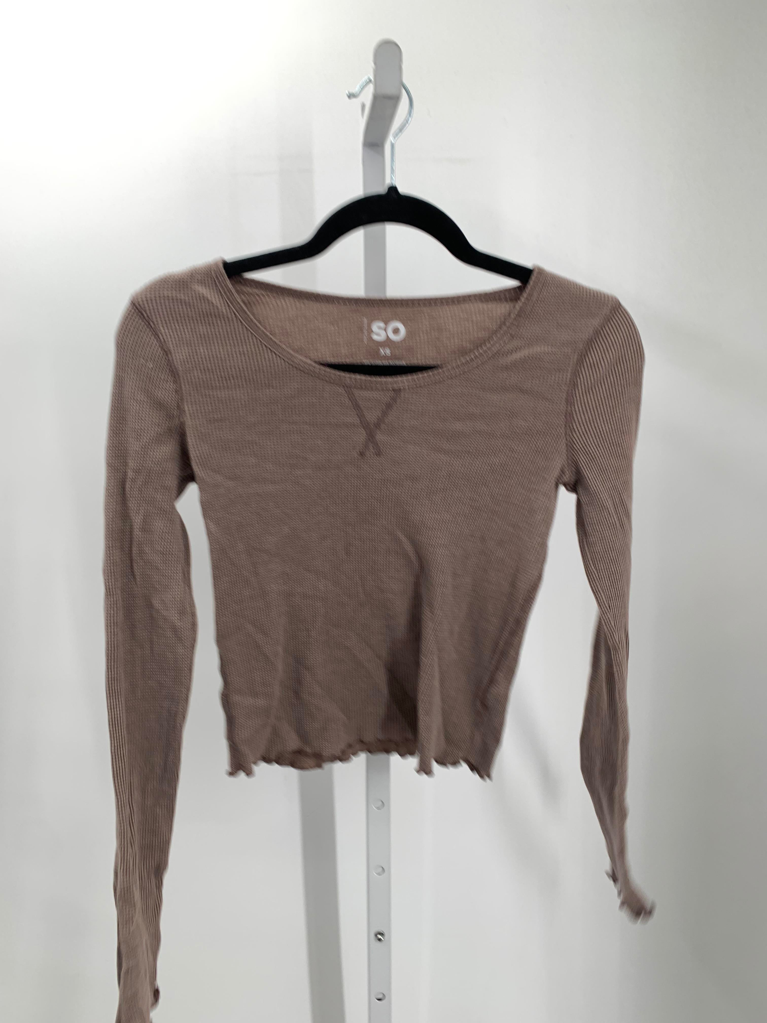 SO Size X Small Juniors Long Sleeve Shirt