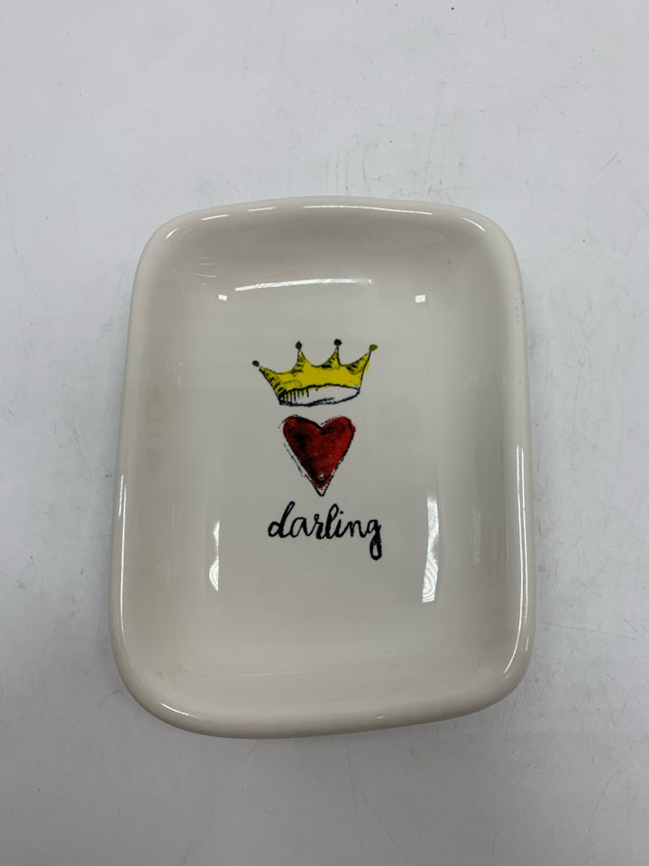 RAE DUNN "DARLING" RING HOLDER.