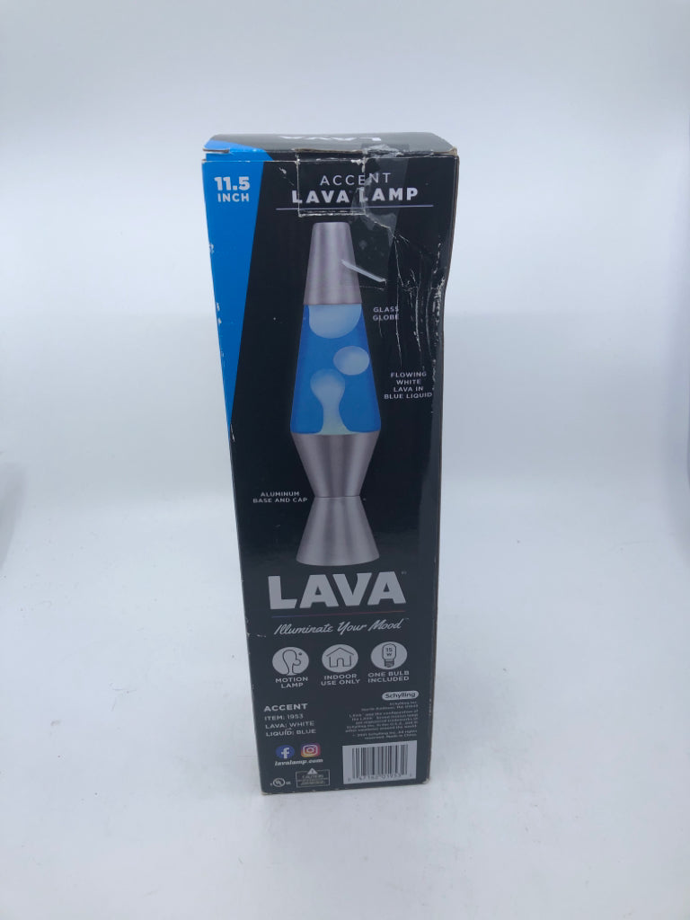 NIB LAVA LAMP BLUE COLOR.