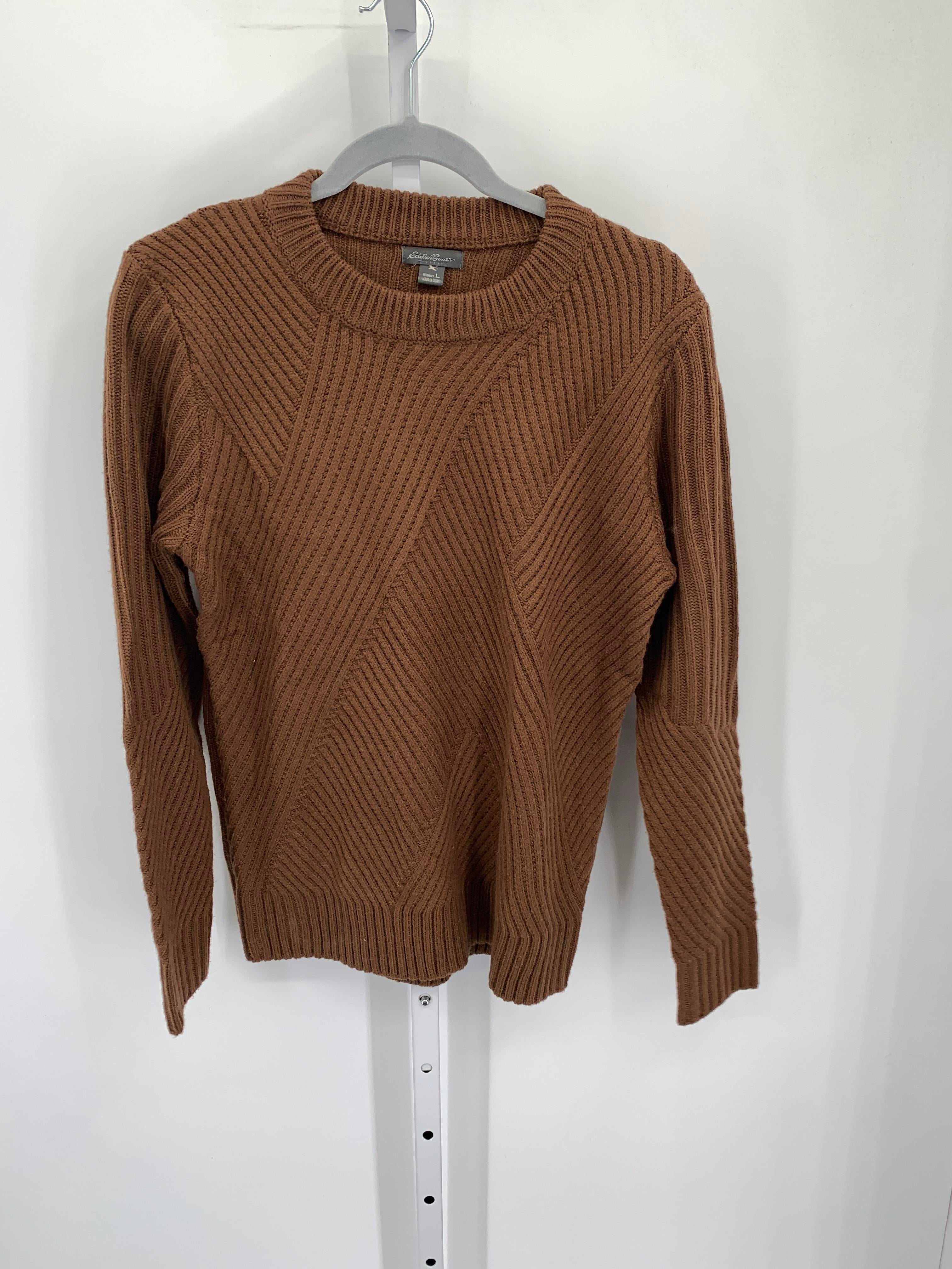 Eddie Bauer Size Large Misses Long Slv Sweater