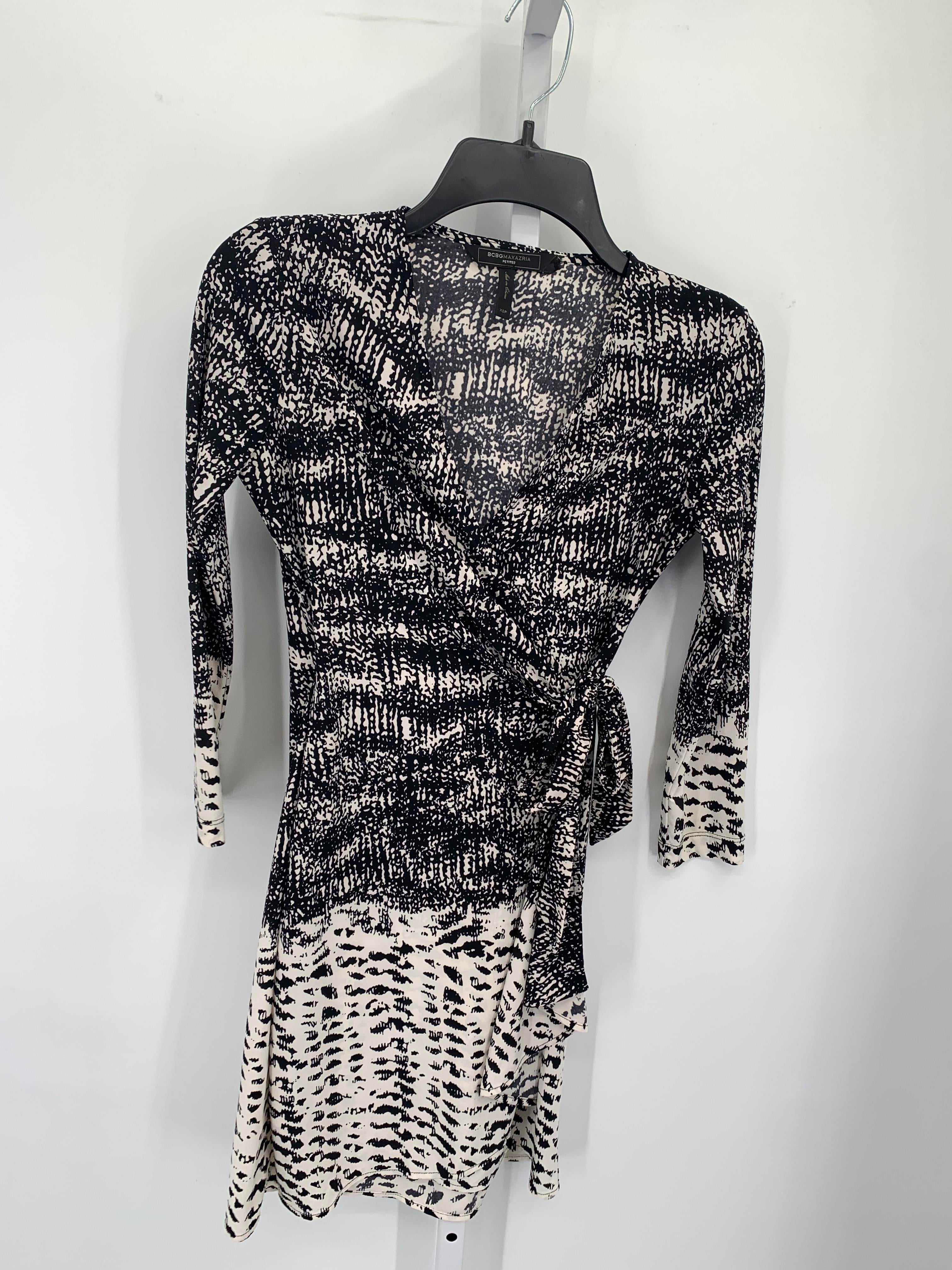 BCBG Size X Small Petite Petite Long Sleeve Dress