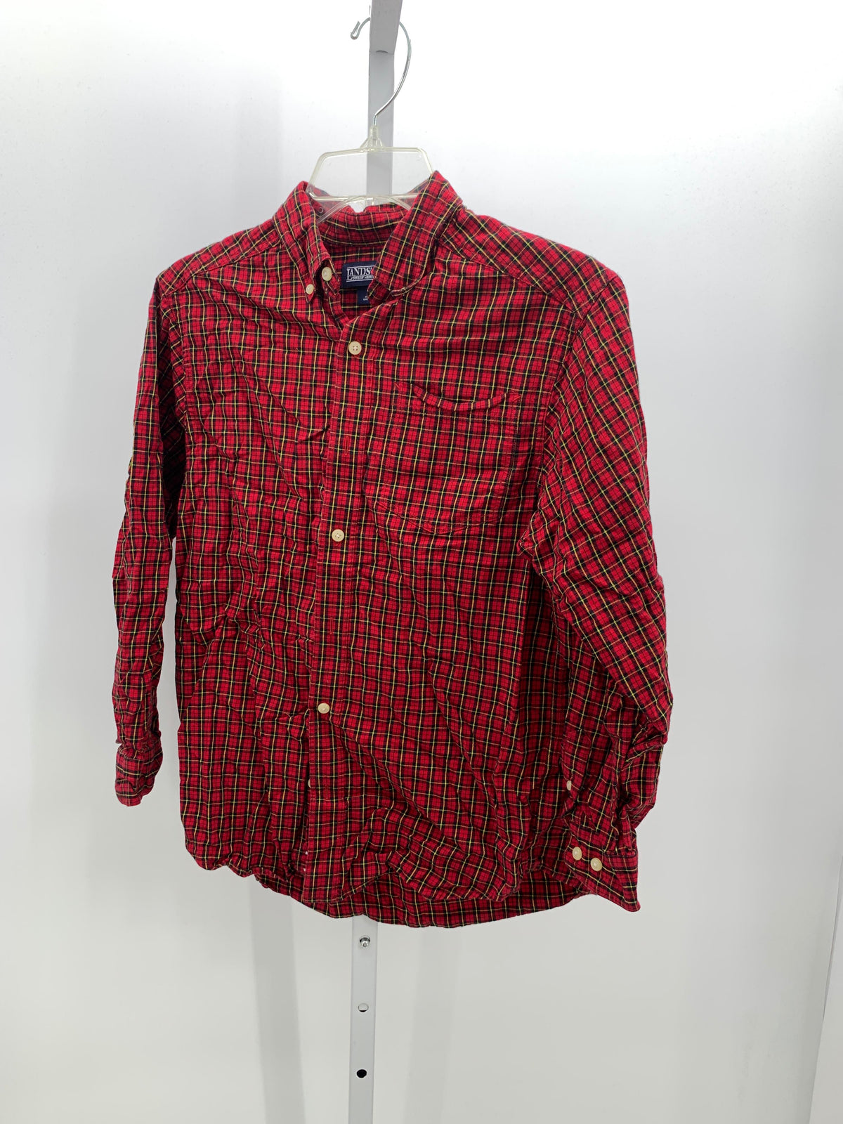 RED PLAID BUTTON DOWN