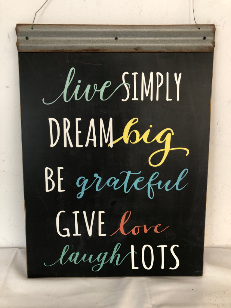 LIVE SIMPLE DREAM BIG WALL HANGING.