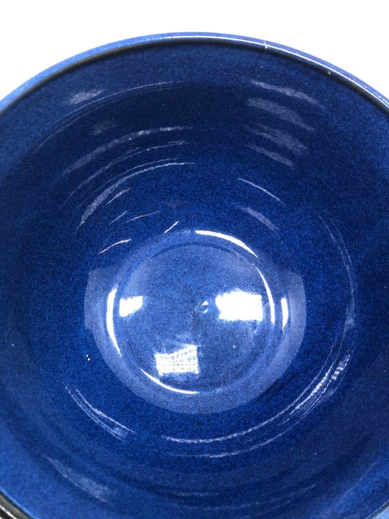 BLUE GLAZE CERAMIC BOWL.