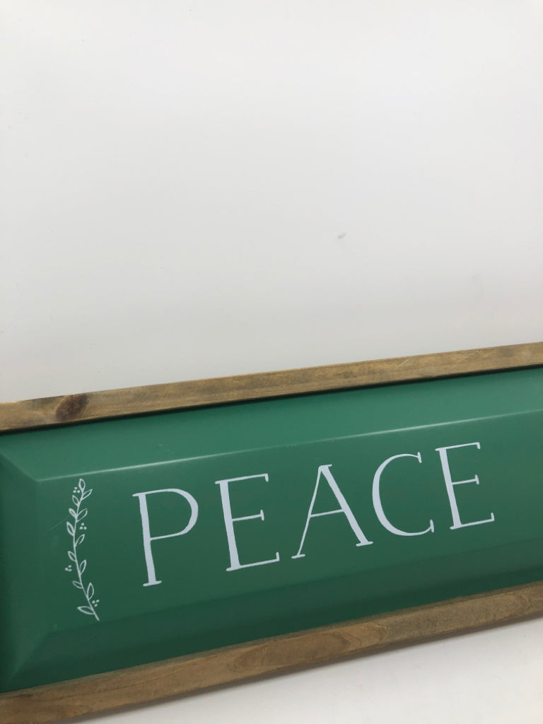 PEACE AND JOY TIN WALL SIGN.