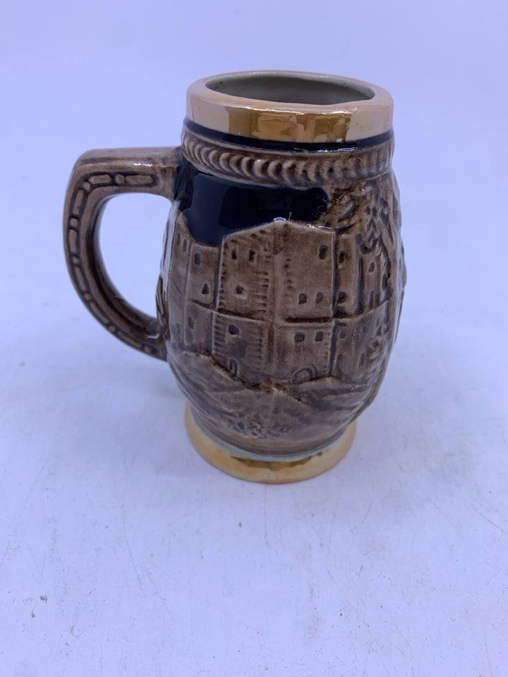VTG MINI EMBOSSED BEER STEIN.