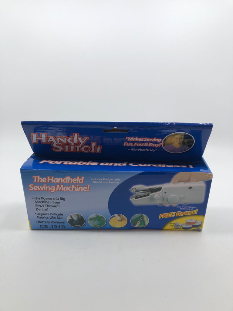 NIB HANDY STITCH HANDHELD SEWING MACHINE.