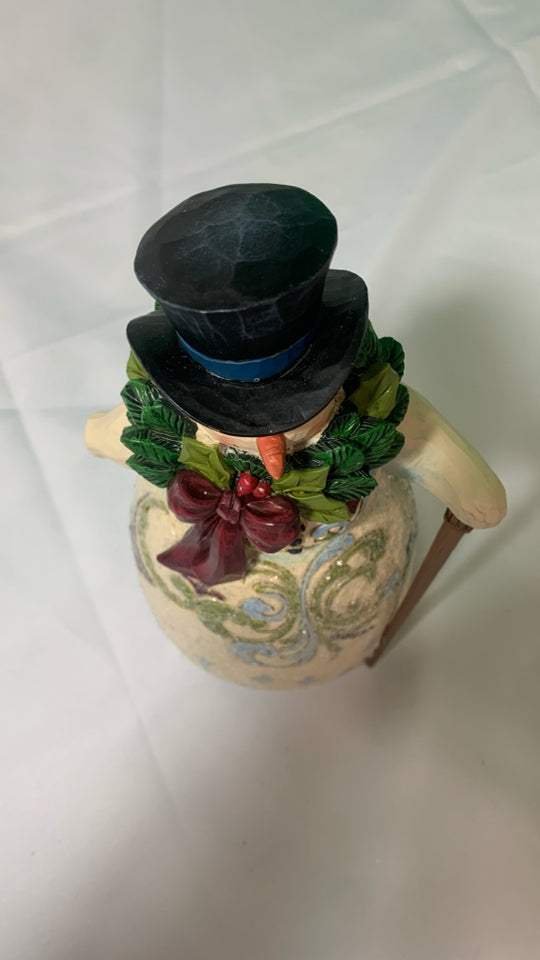 JIM SHORE GLITTER SNOWMAN- BE JOYFUL ALWAYS.