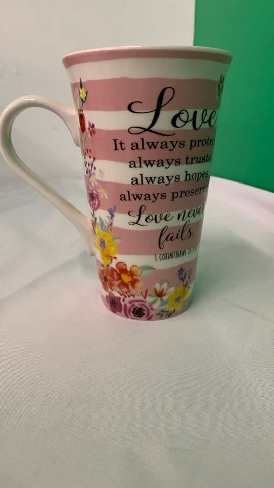 3 COLOR BIBLE VERSE MUGS.