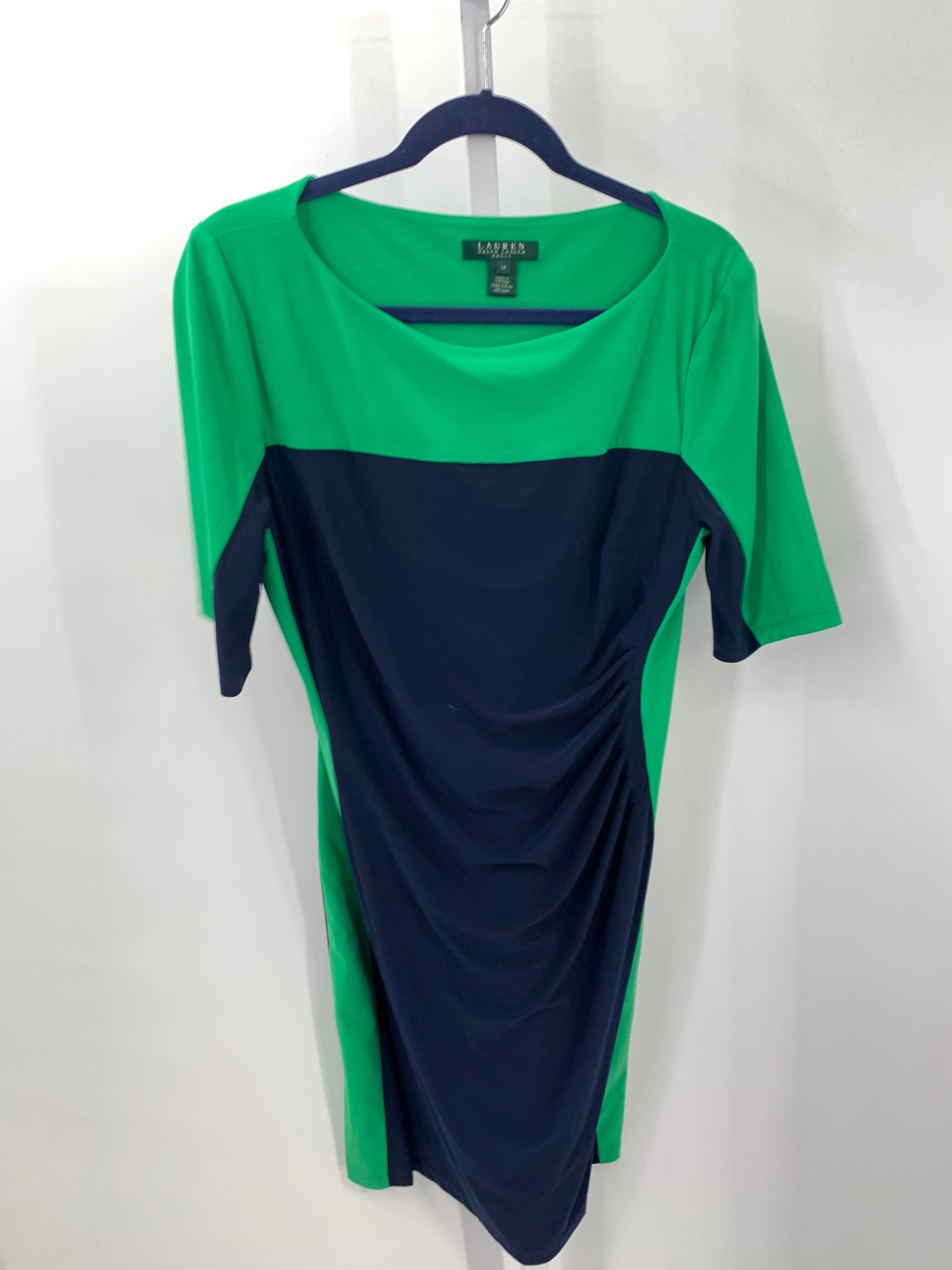 Ralph Lauren Size 14 Misses Short Sleeve Dress