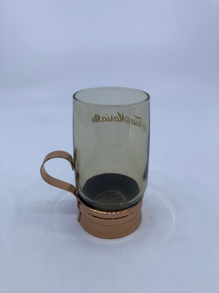 TIA MARIA GLASS + COPPER MUG.