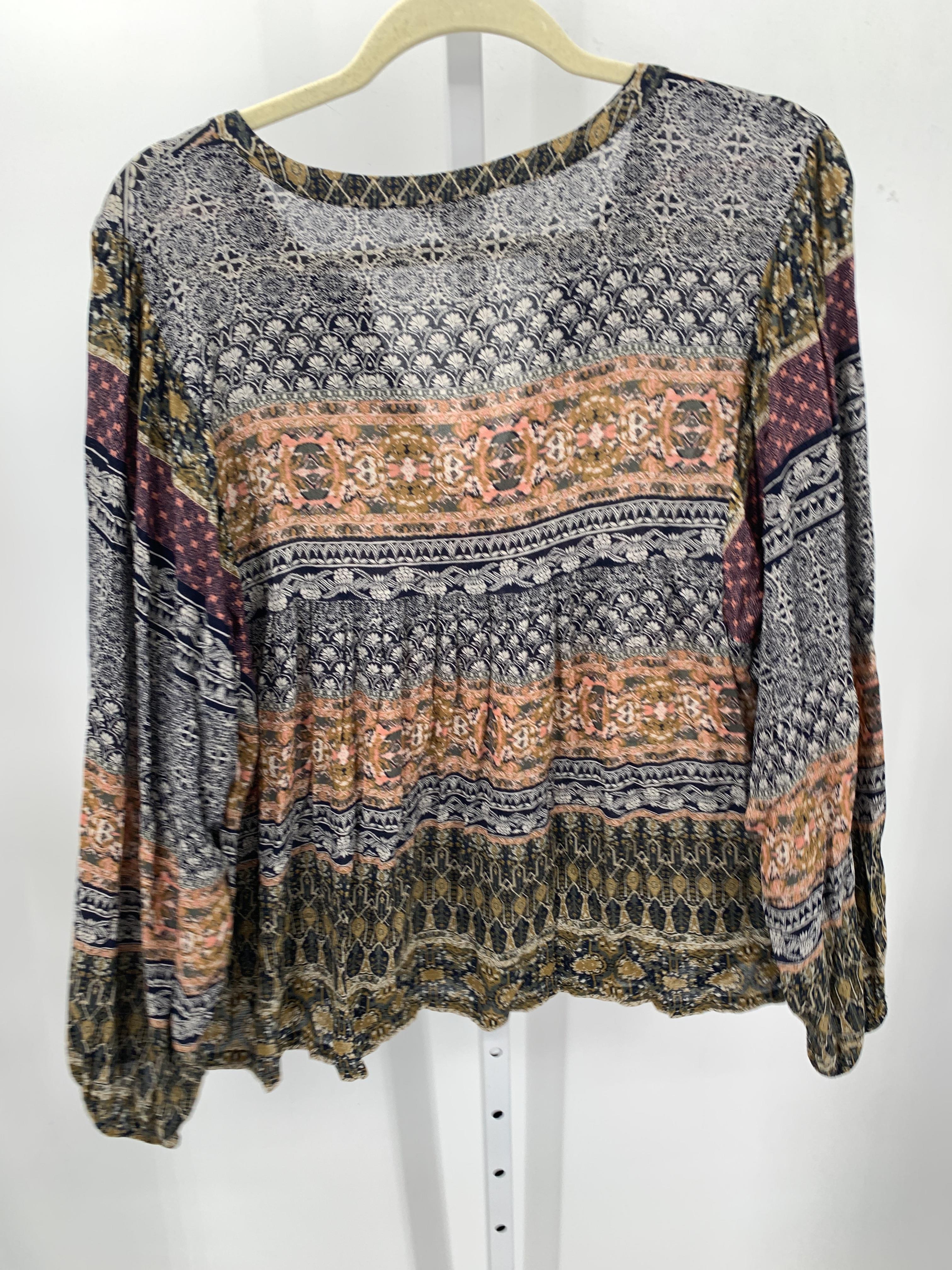 Lucky Brand Size Large Misses Long Sleeve Shirt