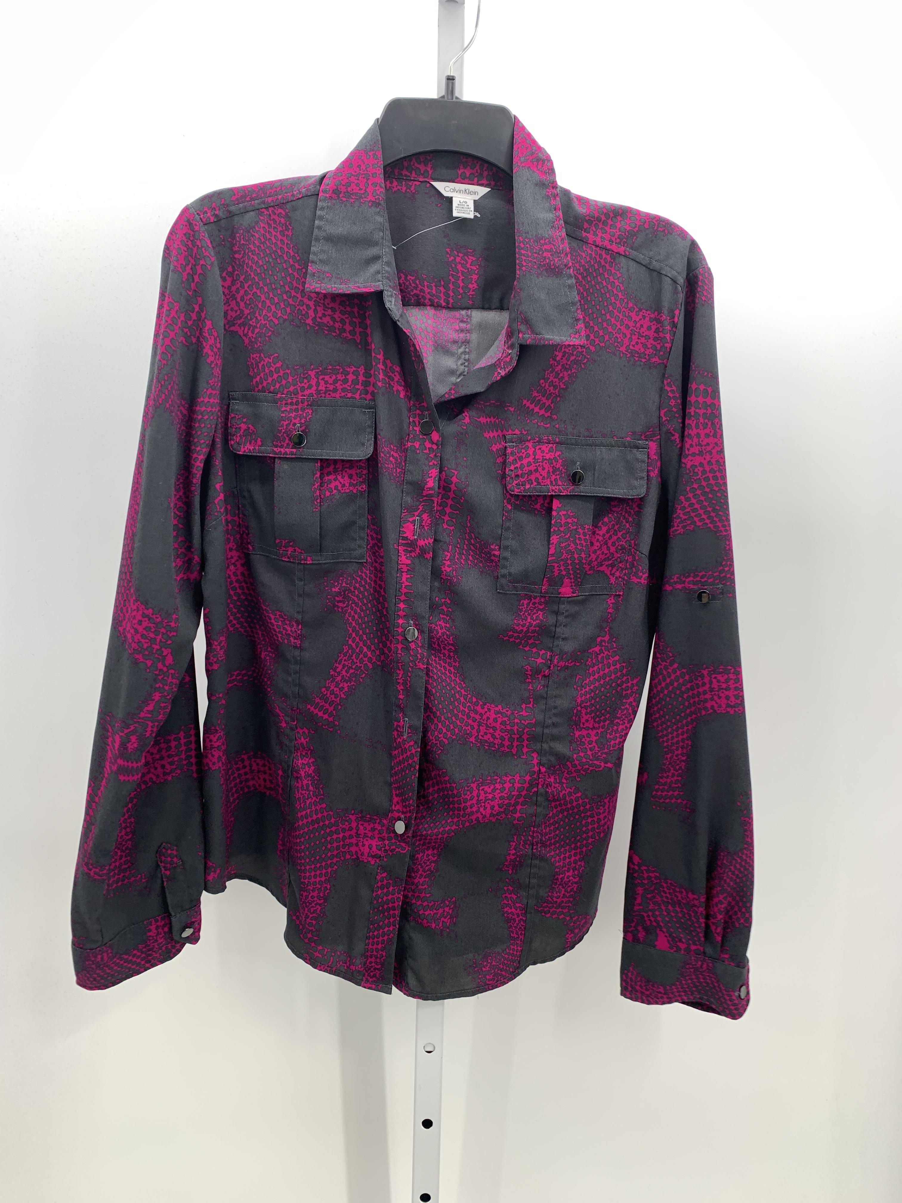 Calvin Klein Size Large Misses Long Sleeve Shirt