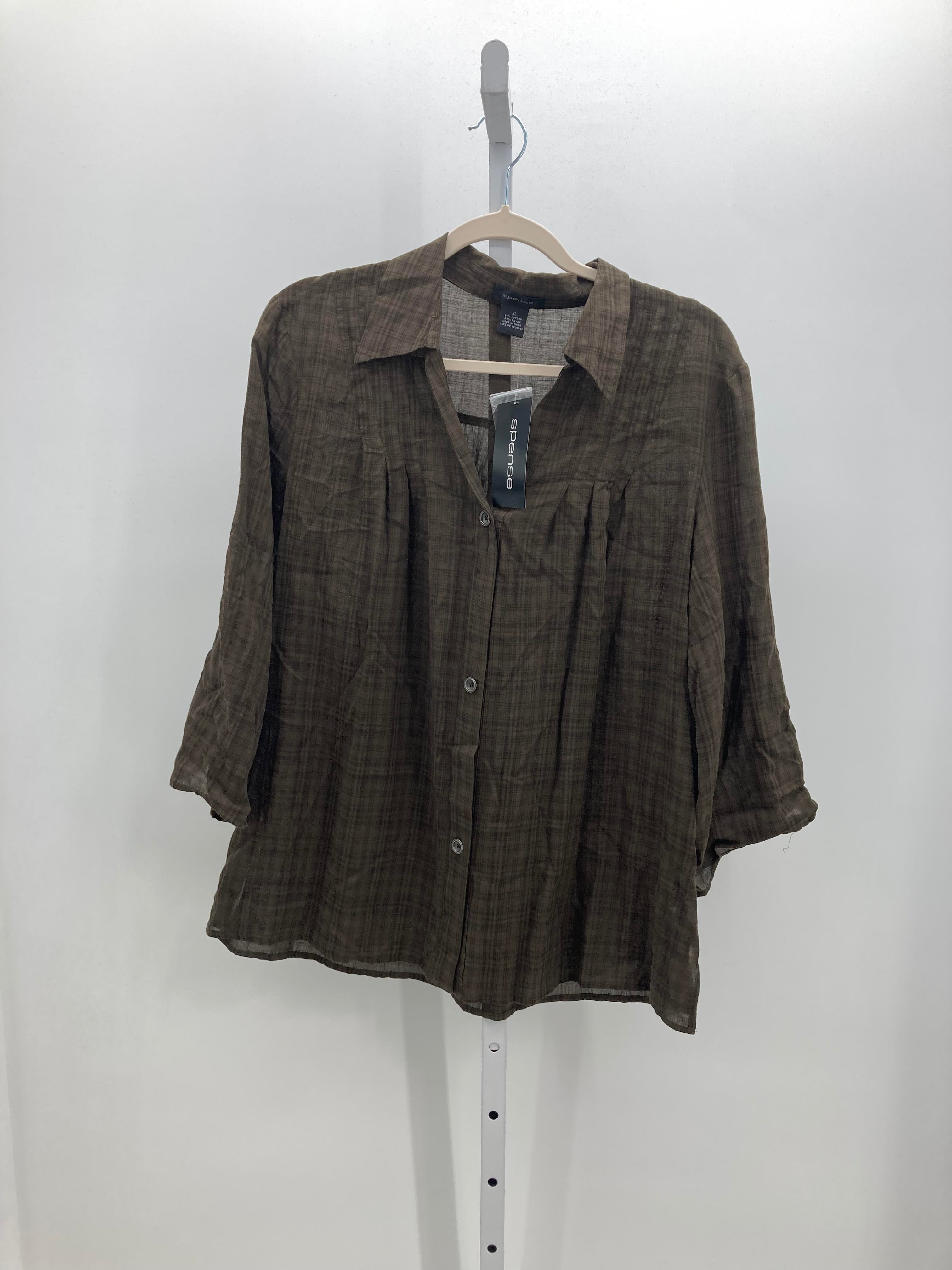 Spense Size Extra Large Misses 3/4 Sleeve Shirt