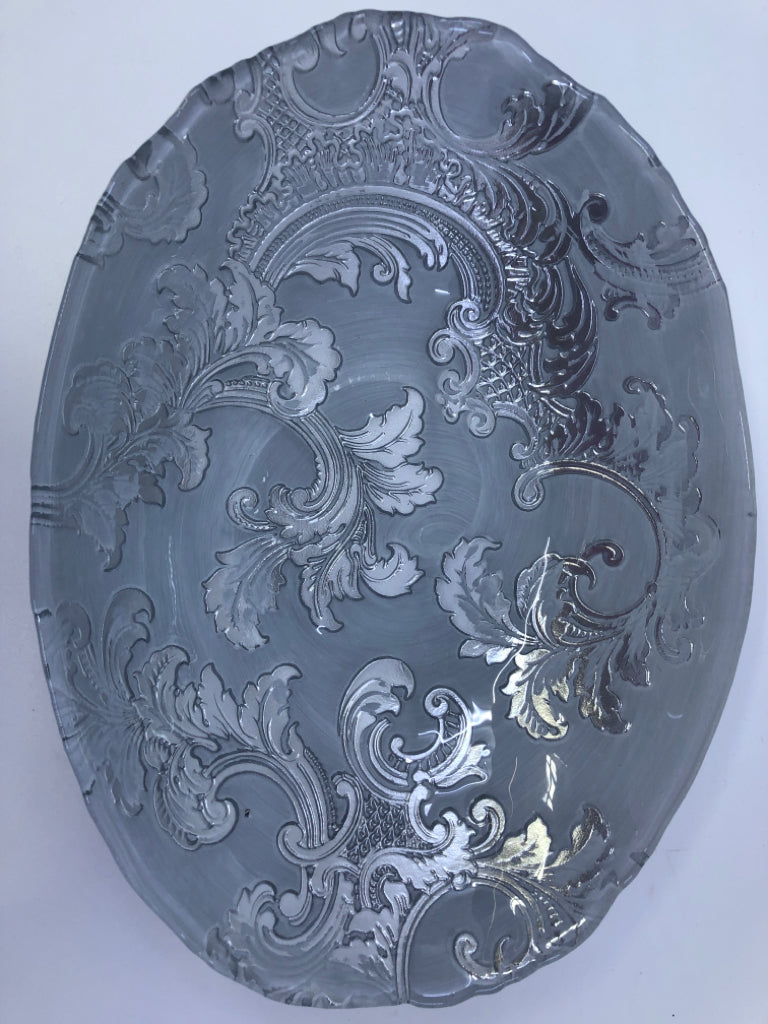 OVAL PAISLEY SILVER BOWL.