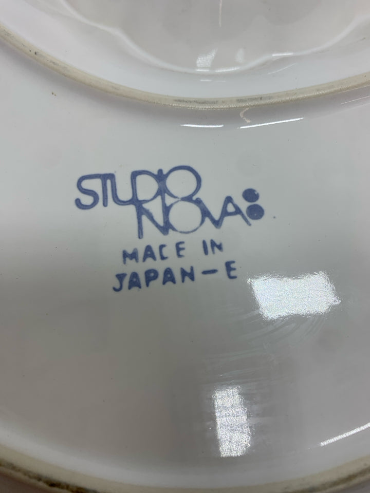 WHITE LEAF SECTIONED PLATTER.