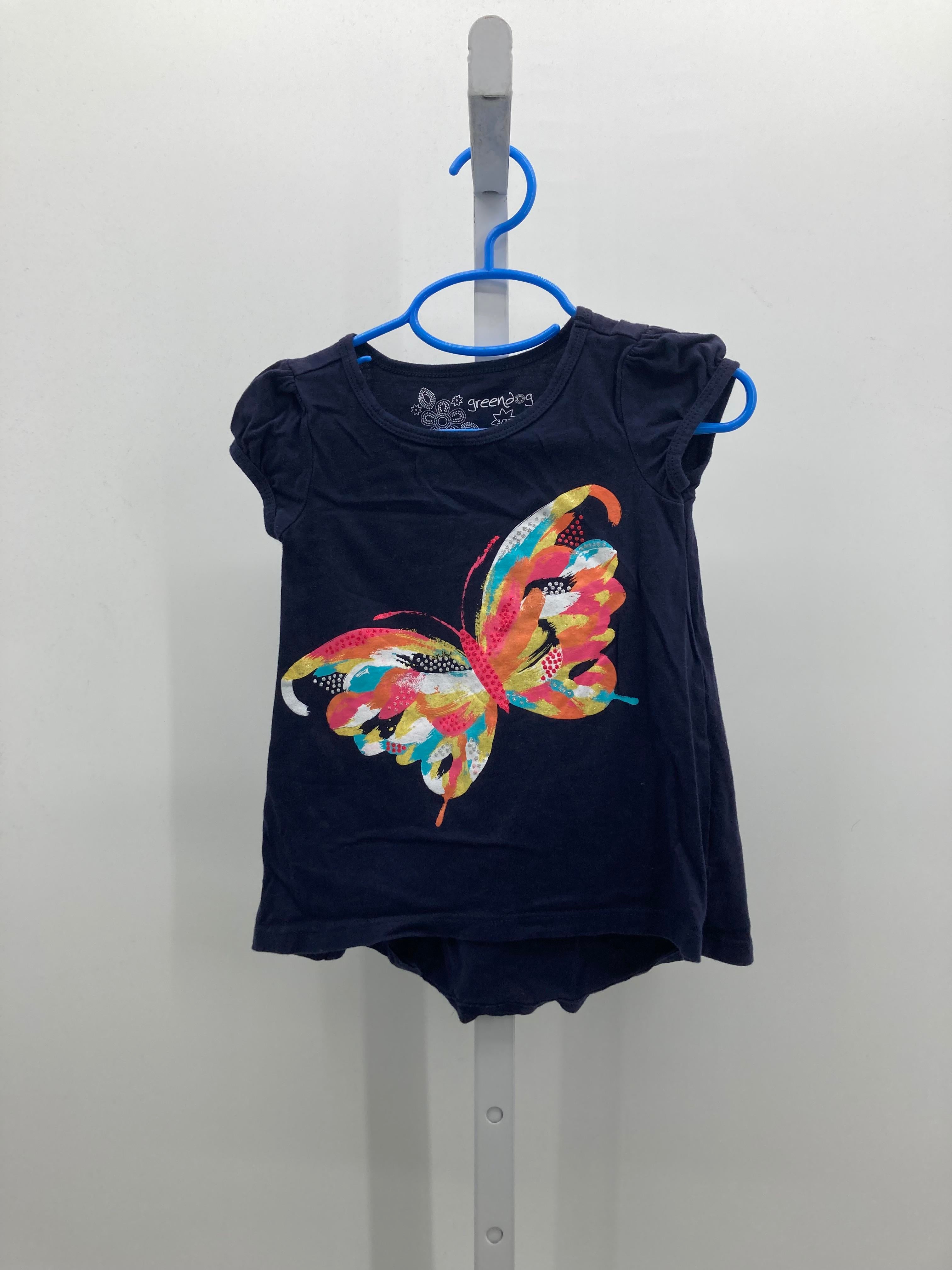 Greendog Size 3T Girls Short Sleeve Shirt
