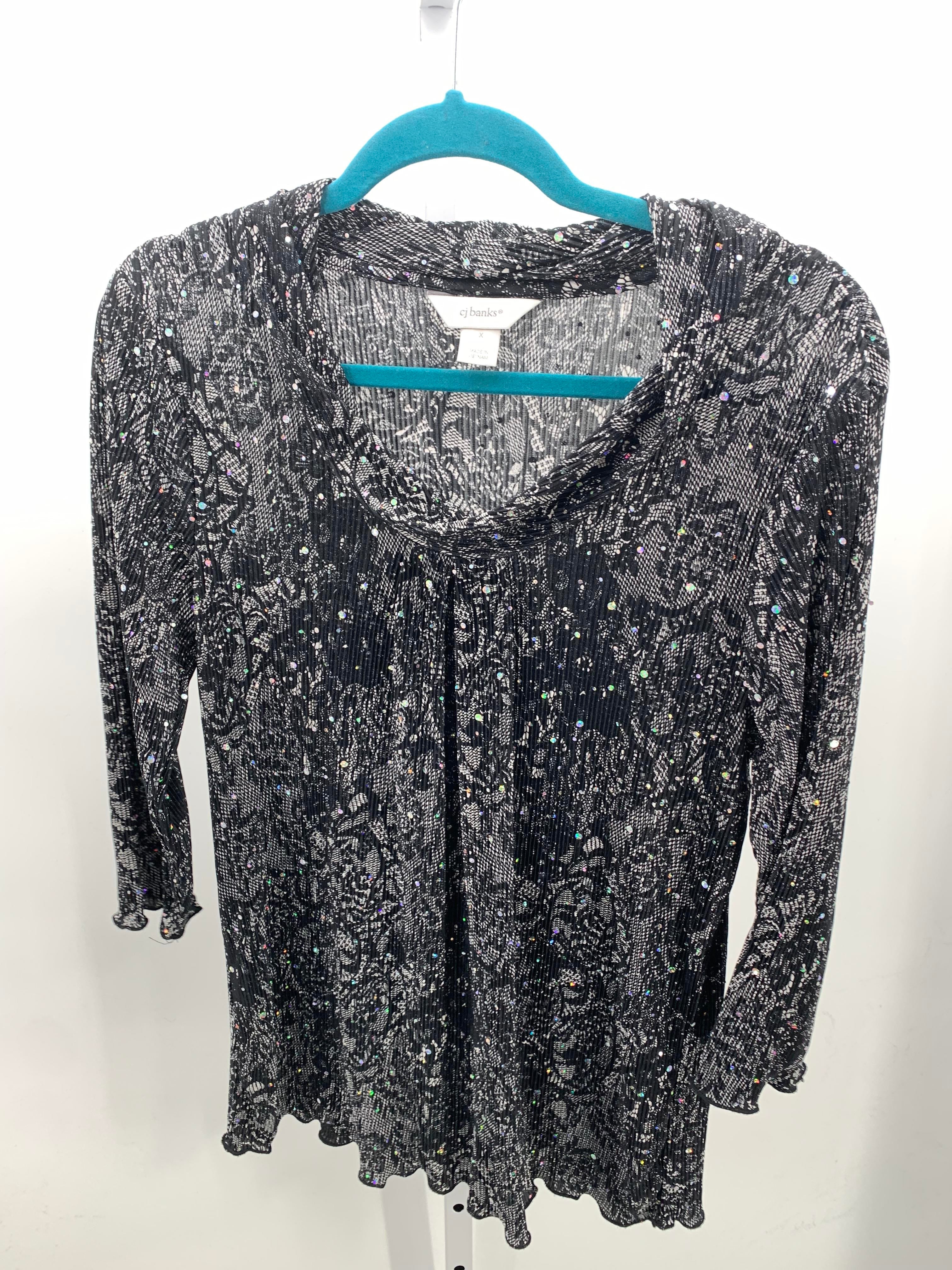 CJ Banks Size 1X Womens 3/4 Sleeve Shirt