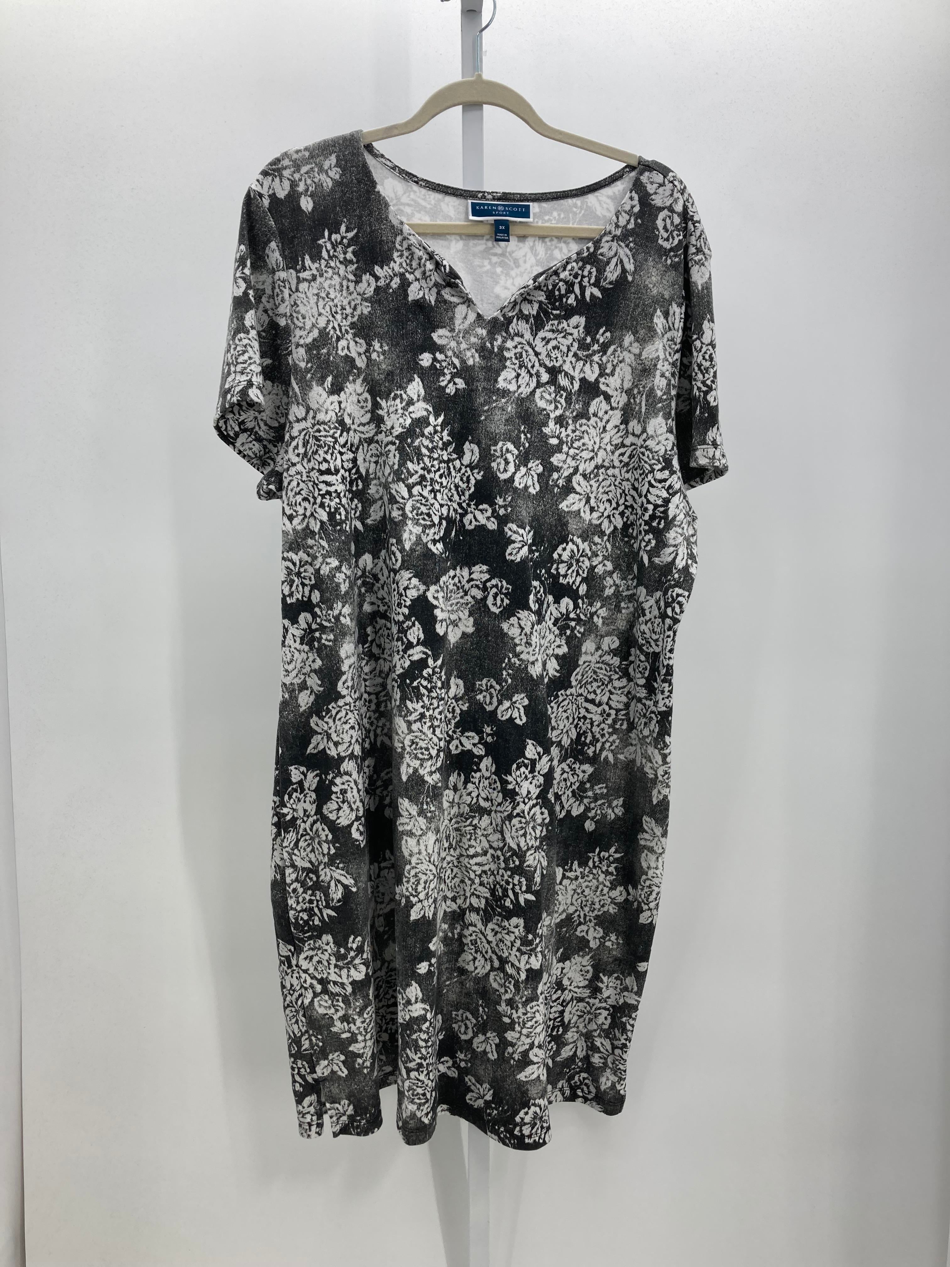 Karen Scott Size 3X Womens Short Sleeve Dress