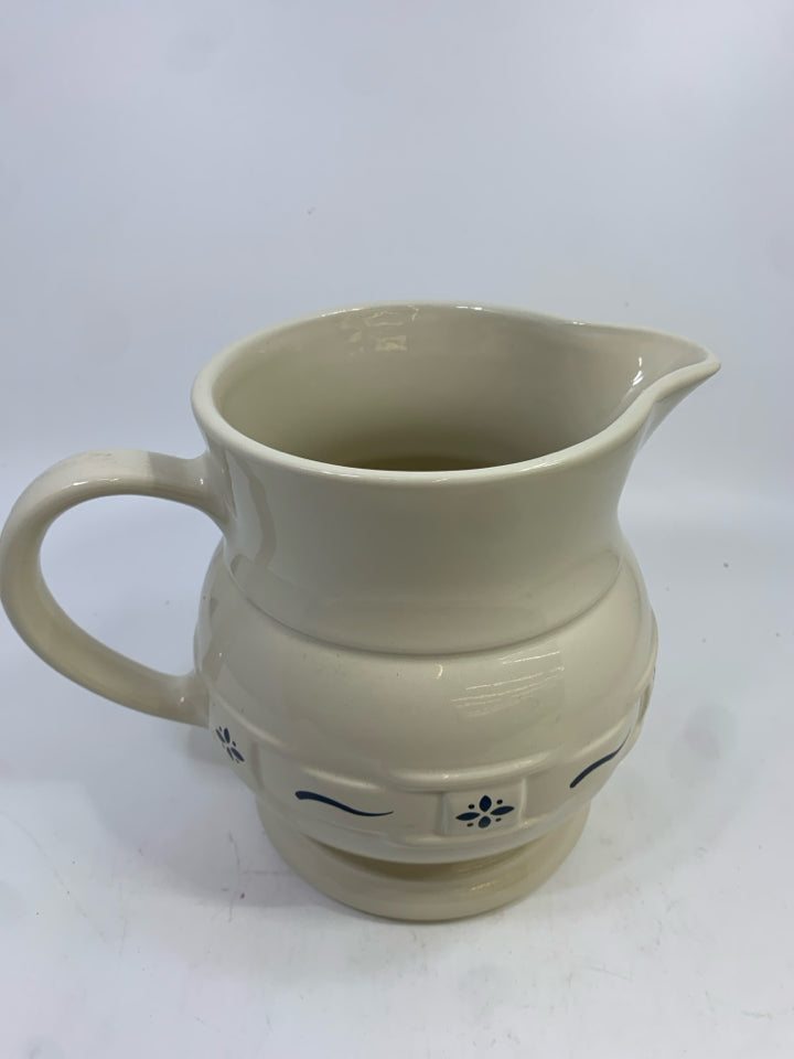 POTTERY WOVEN TRADITIONS PITCHER - HERITAGE BLUE