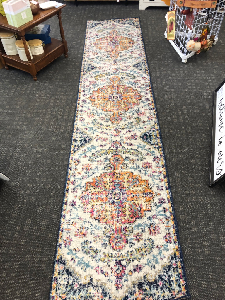 SURYA HARPUT BOHO COLORFUL RUG RUNNER.