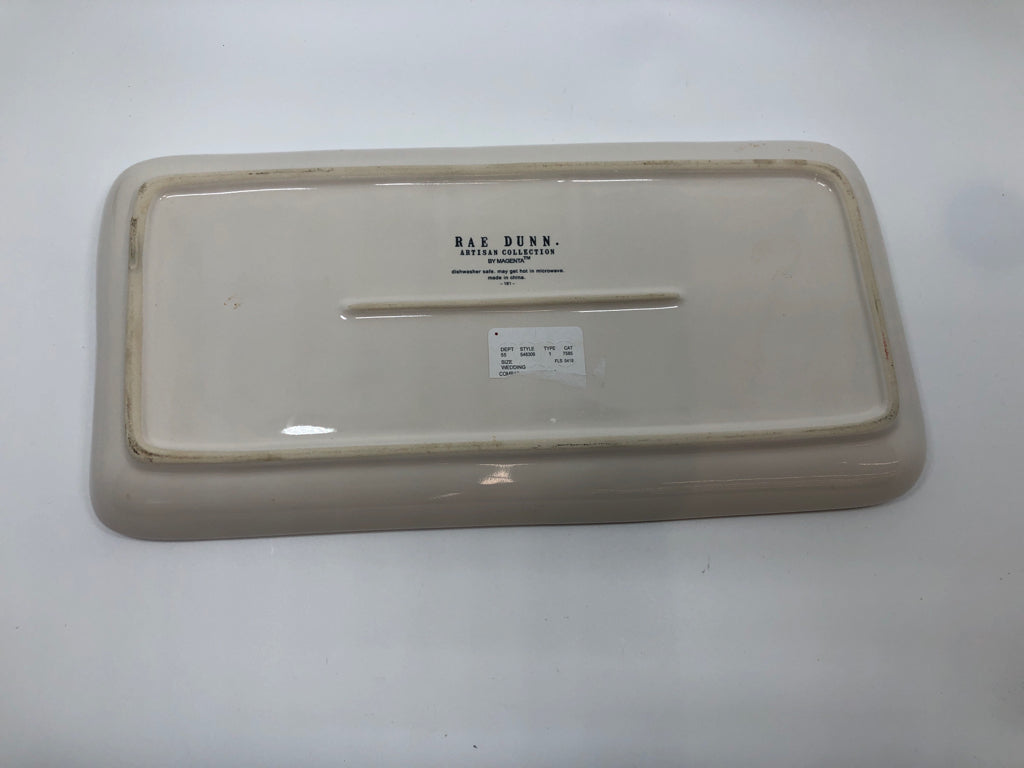 RAE DUNN JUST MARRIED CERAMIC TRAY.