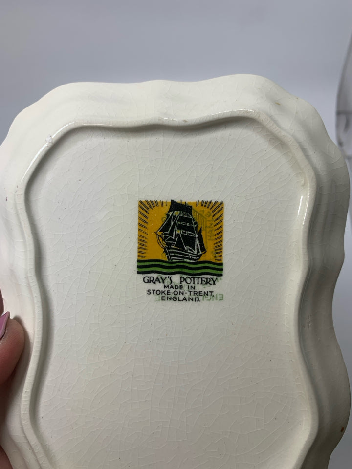 VTG "DICKEN'S DAYS" SCENE BUTTER DISH.