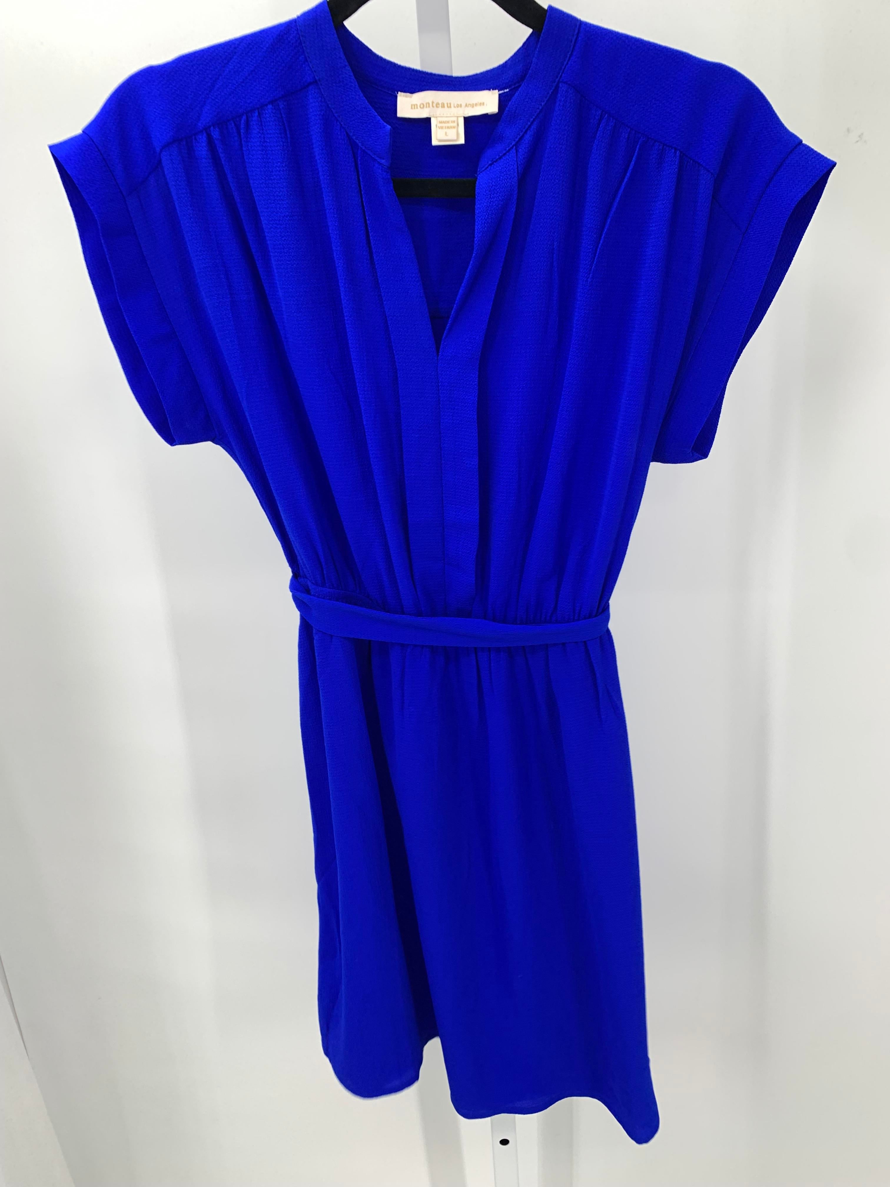 monteau Size Large Misses Short Sleeve Dress