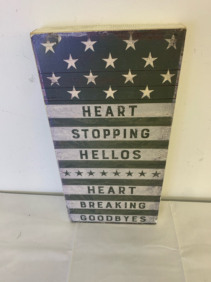 HEART STOPPING HELLOS WALL HANGING.