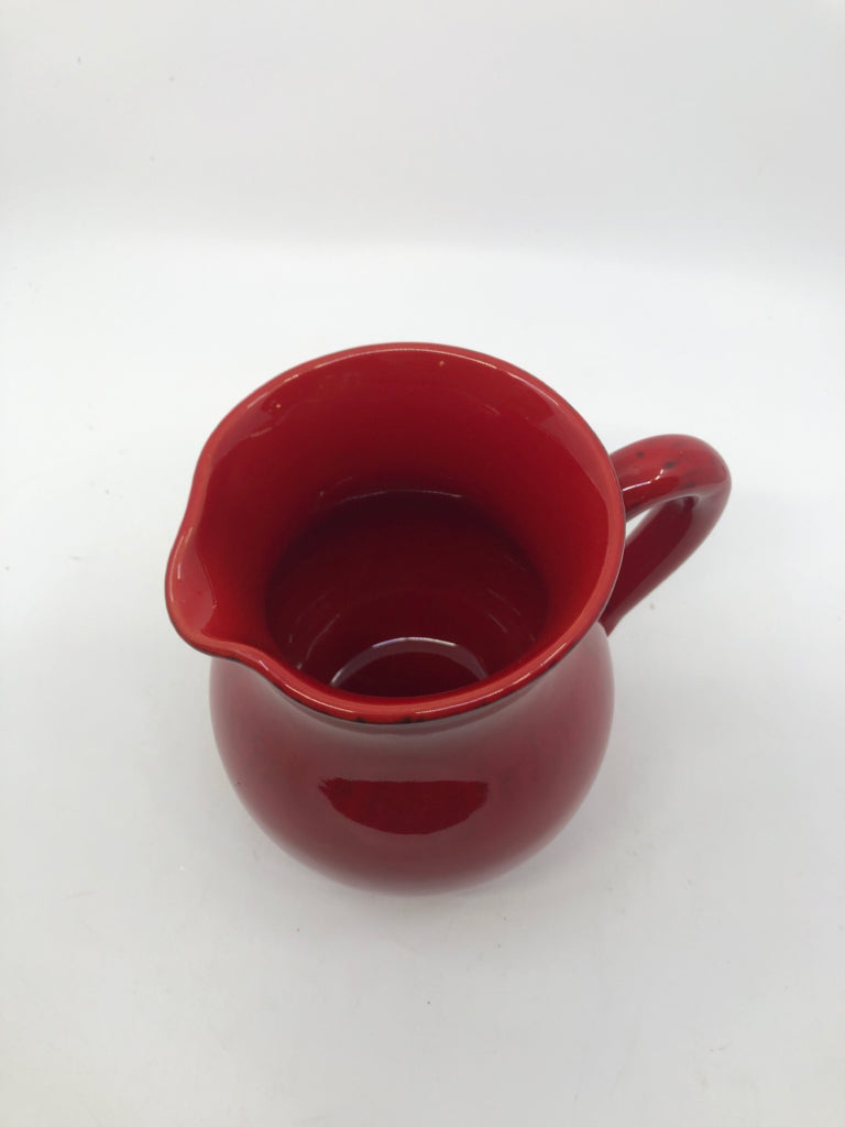 RED POTTERY GLAZED PITCHER-ITALY.