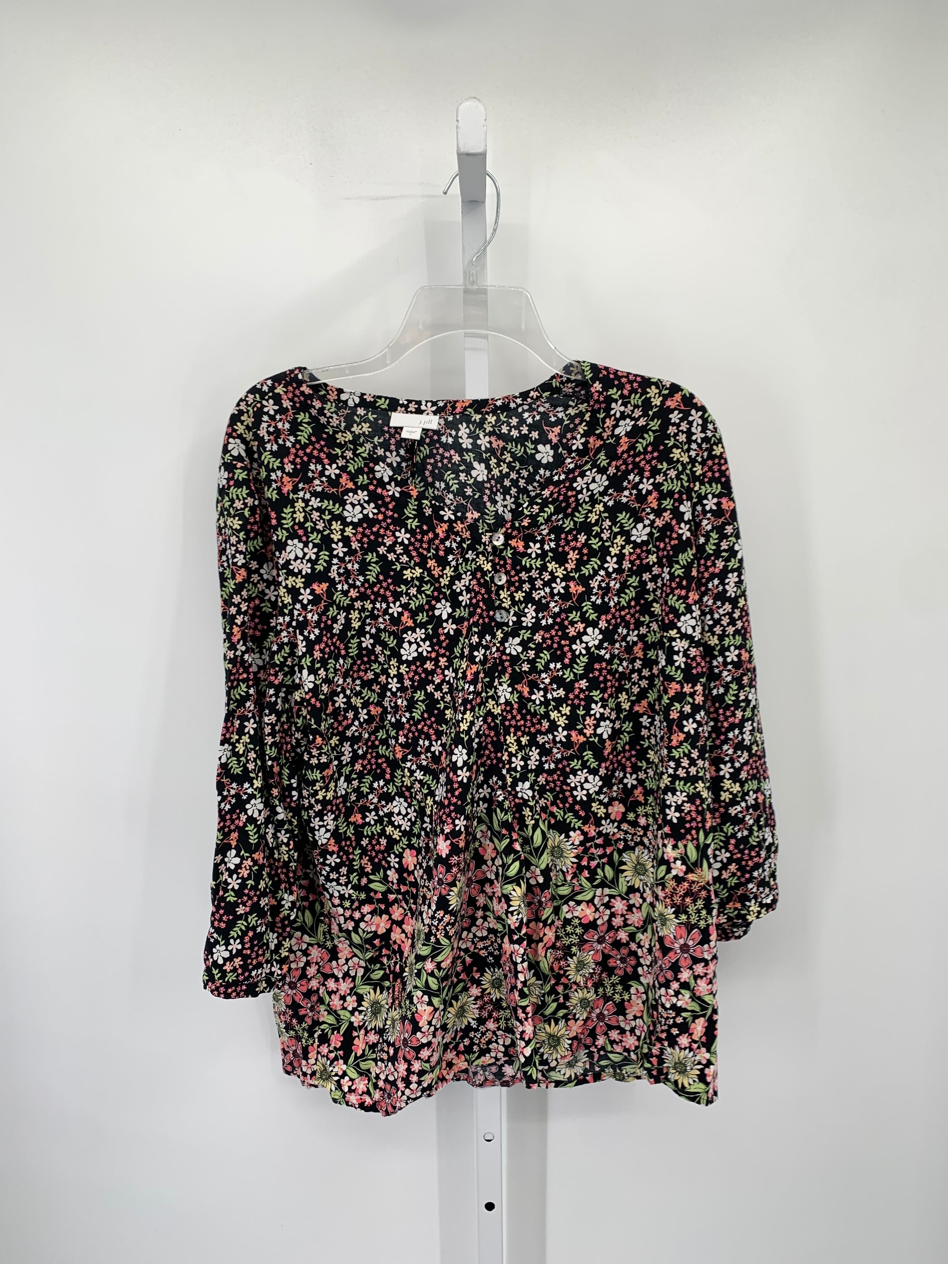 J-Jill Size Large Misses 3/4 Sleeve Shirt