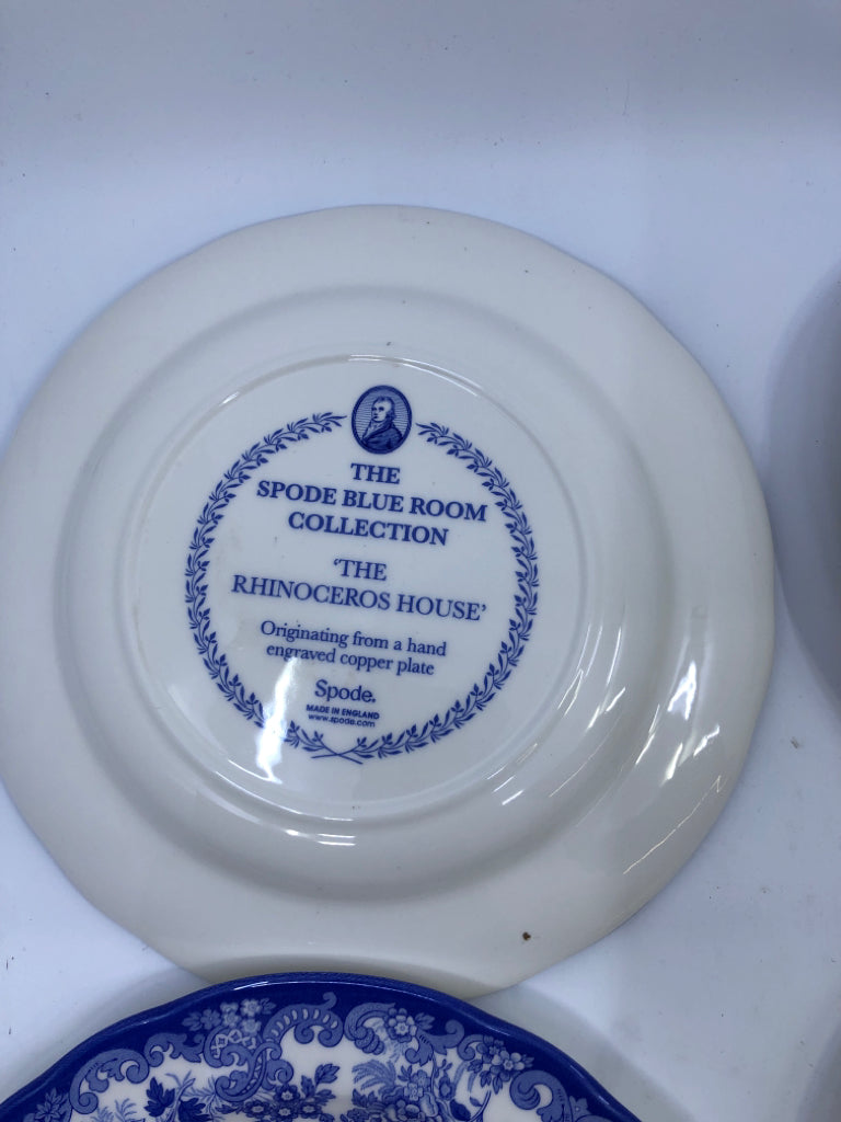 6 SPODE BLUE COLLECTION DINNER PLATE SET.
