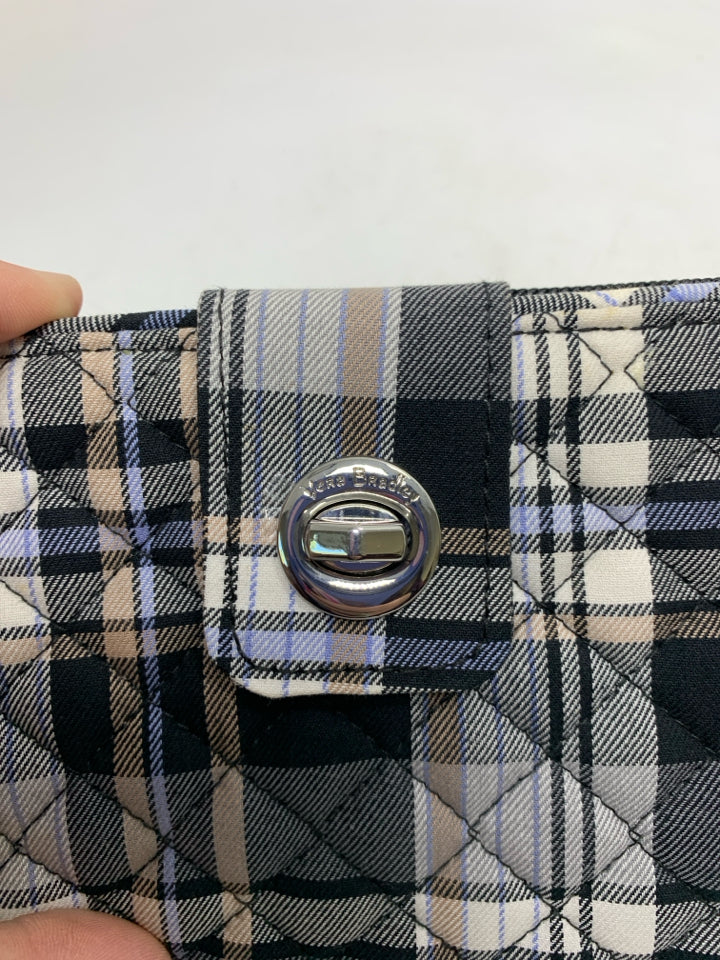 Vera Bradley RFID Turnlock Wallet in Cozy Plaid Neutral- New With Tags