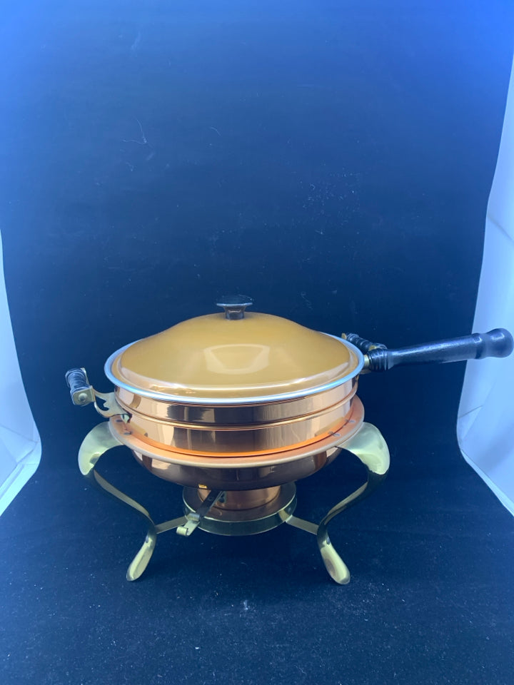 5PC COPPER CHAFING DISH SET.