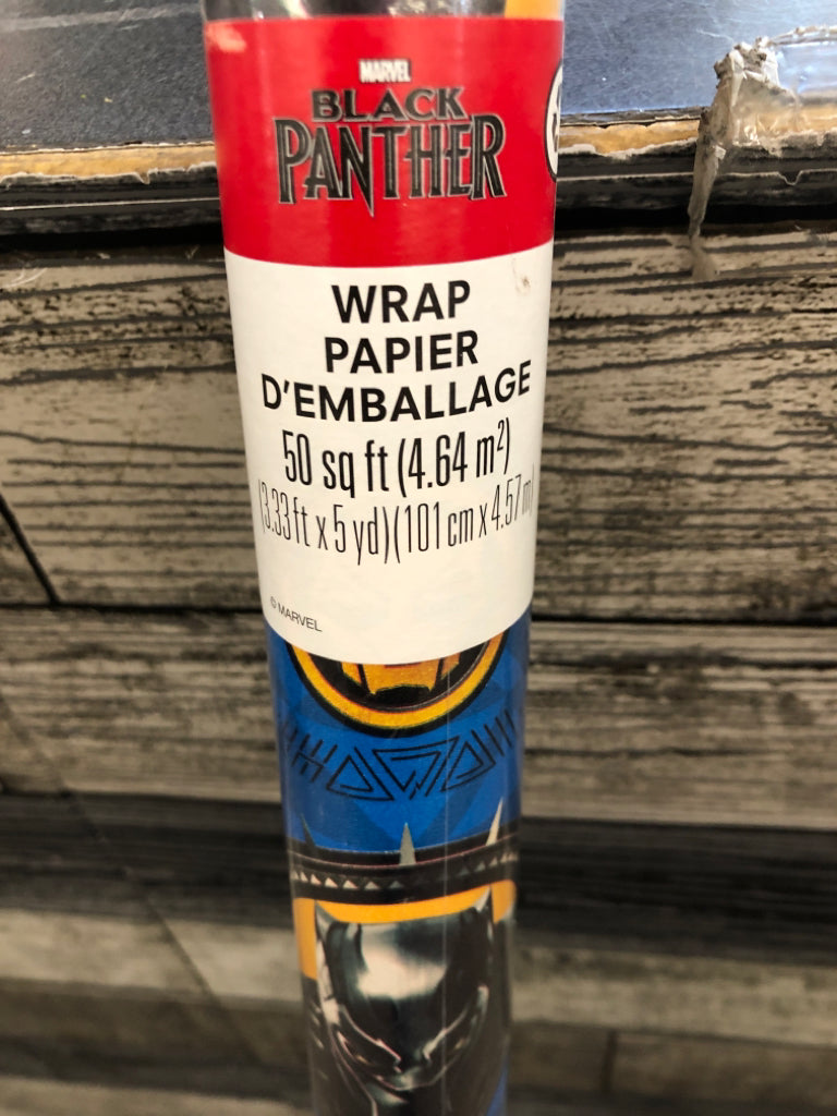 NIP BLACK PANTHER WRAPPING PAPER.