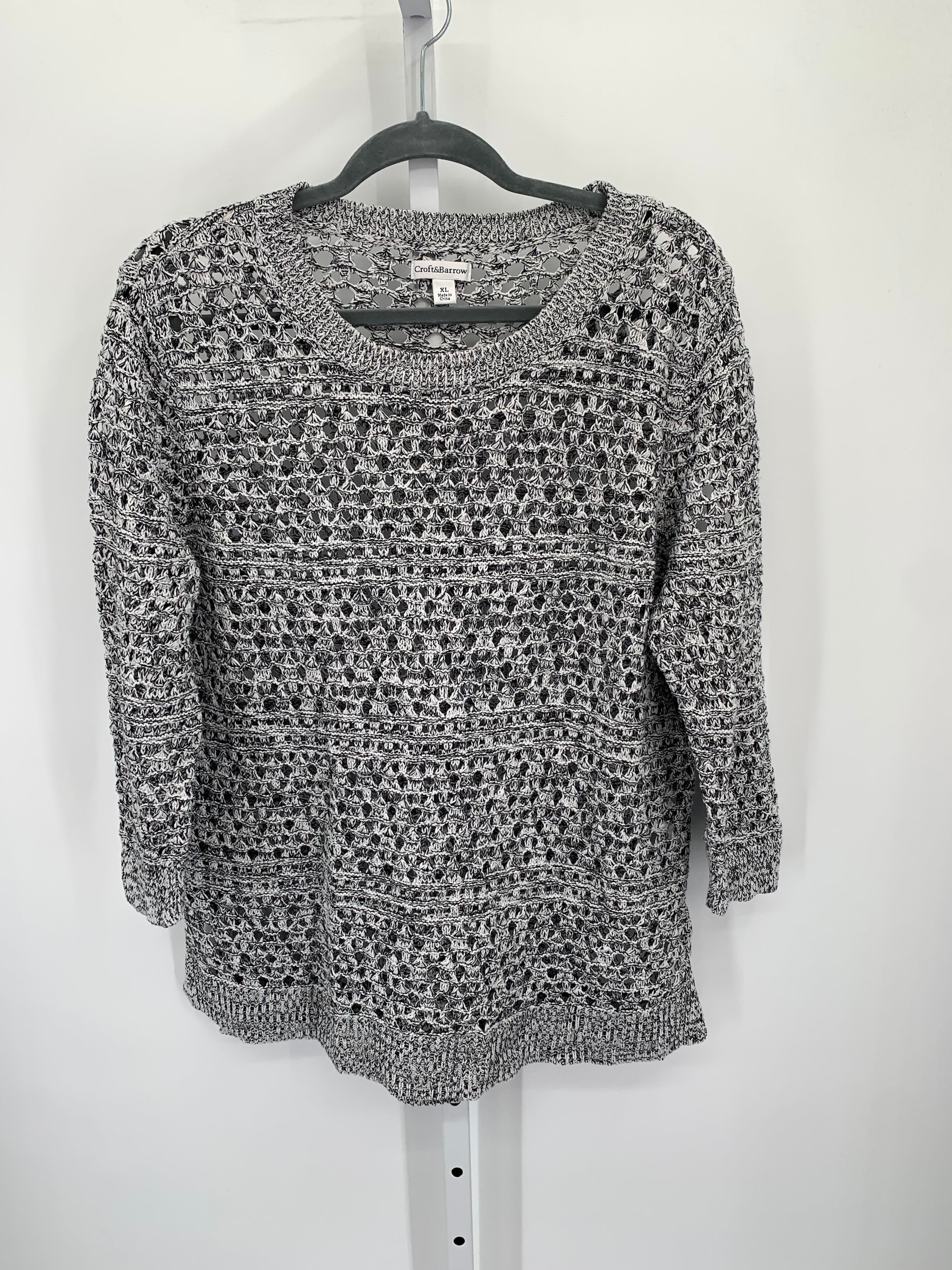 Croft & Barrow Size Extra Large Misses 3/4 Sleeve Sweater