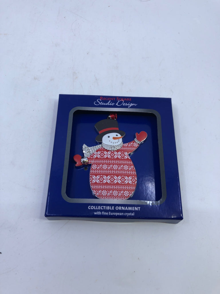 NIB SNOWMAN ORNAMENT.
