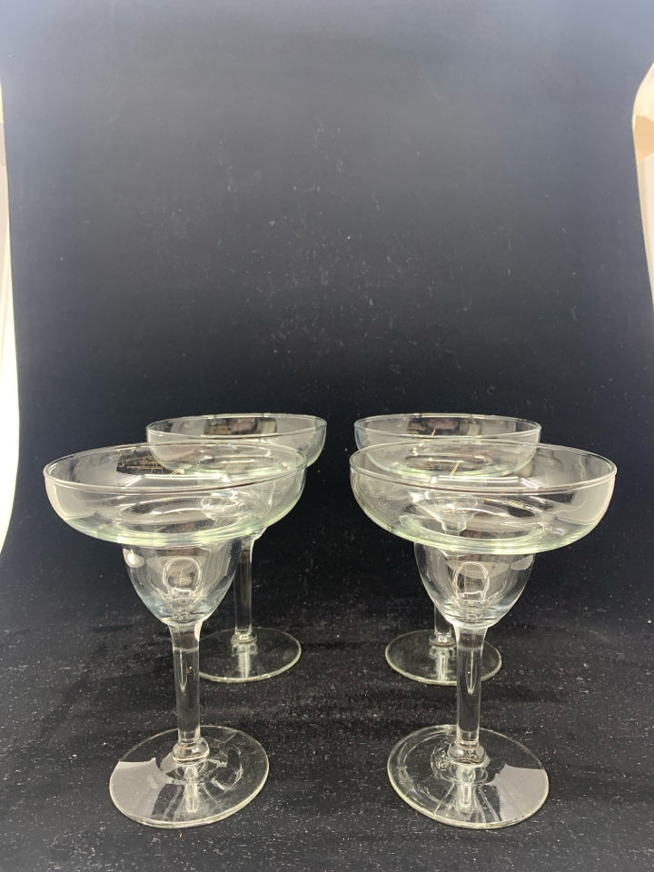 4 GLASS MARGARITA GLASSES.