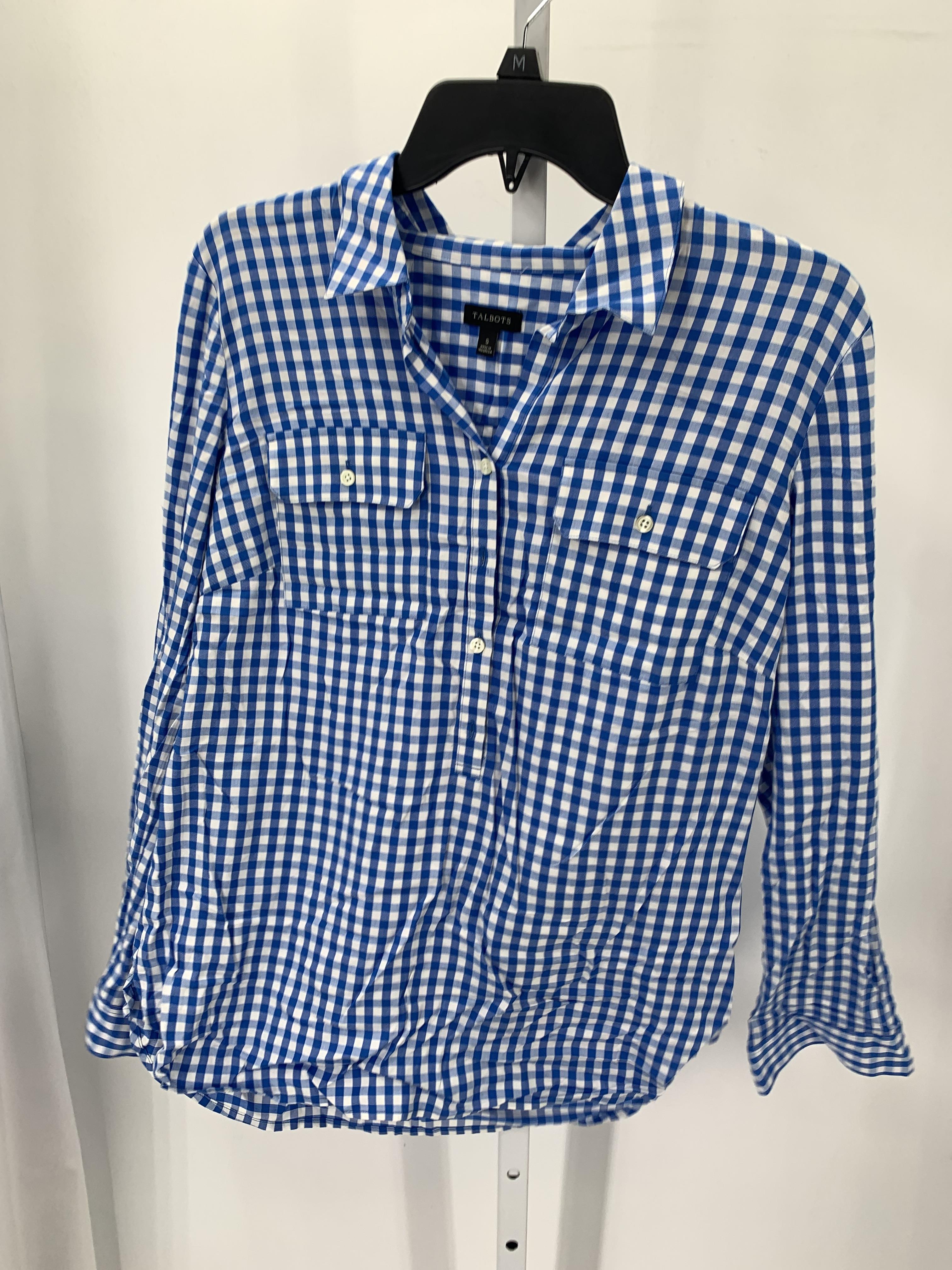 Talbots Size Small Misses Long Sleeve Shirt