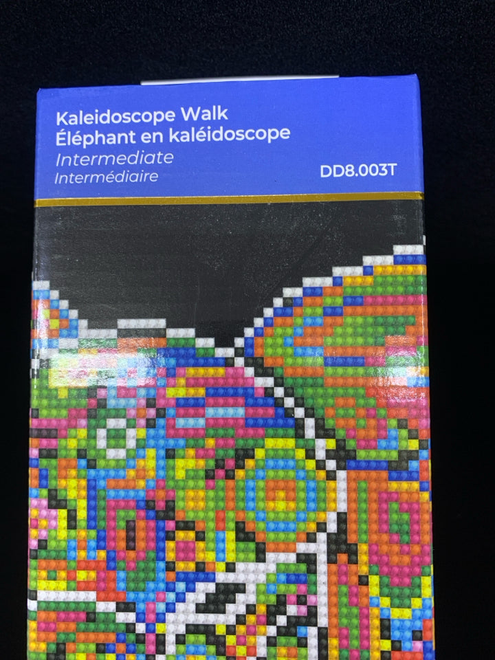NIB KALEIDOSCOPE WALK ELEPHANT DIAMOND ART DIAMOND DOTZ.