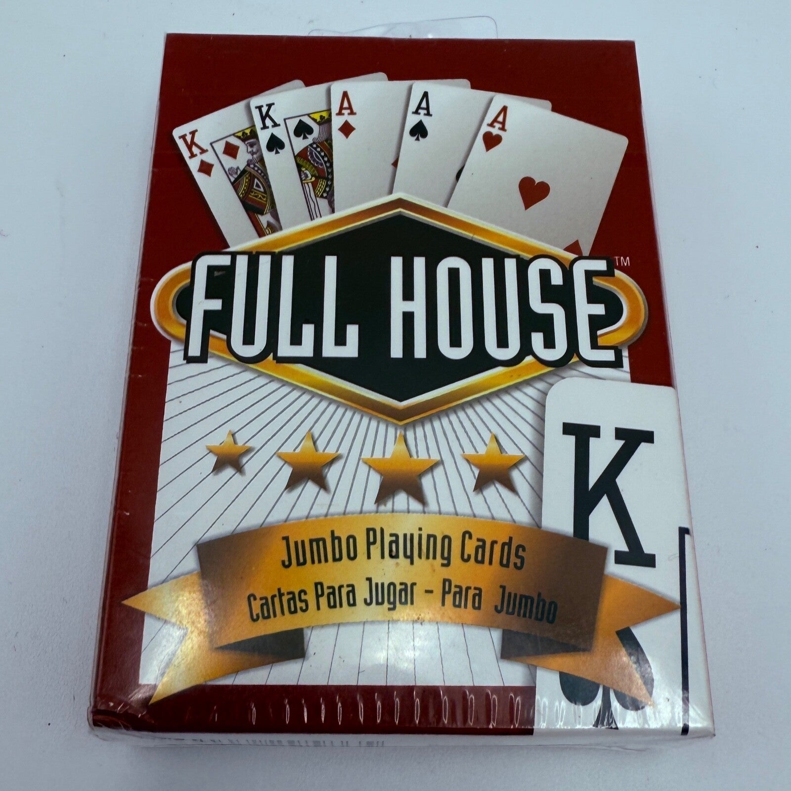 Full House Jumbo Playing Cards Classic Finish Brand New Sealed in Plastic -