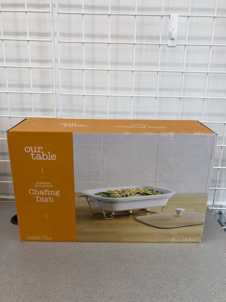 OUR TABLE CHAFING DISH IN BOX.