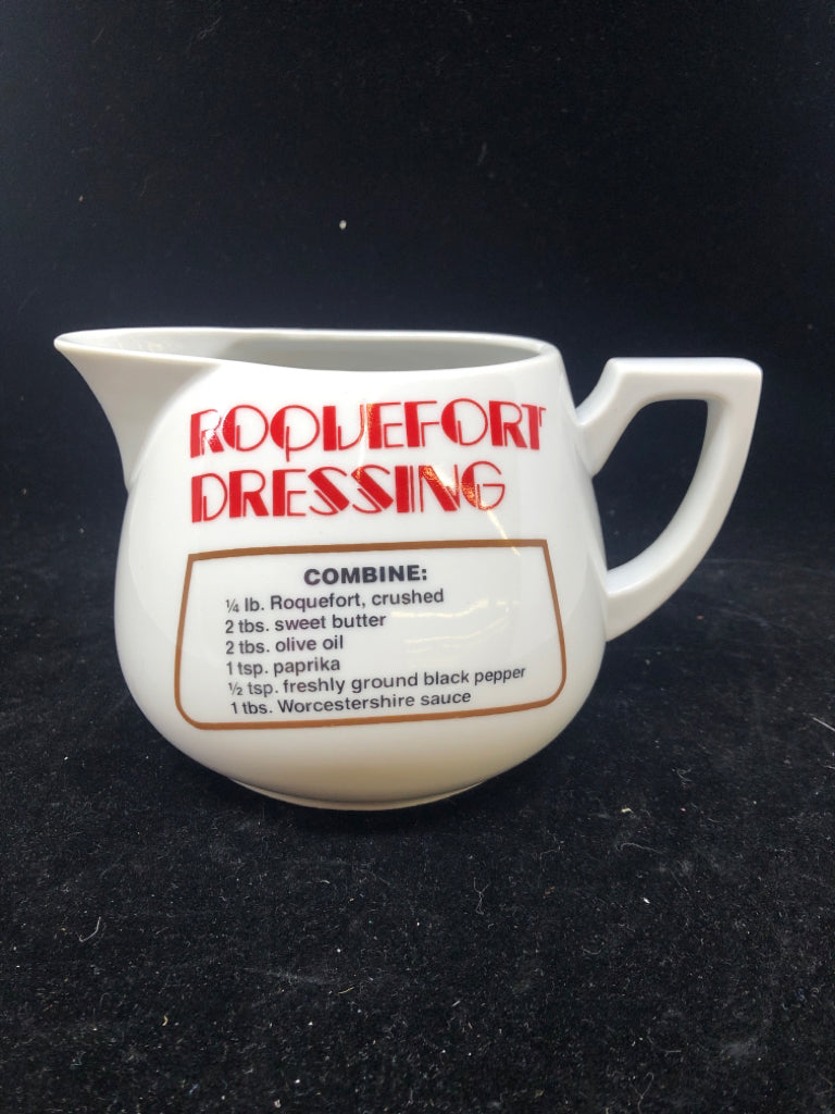 VTG WHITE ROQUEFORT DRESSING BOAT.